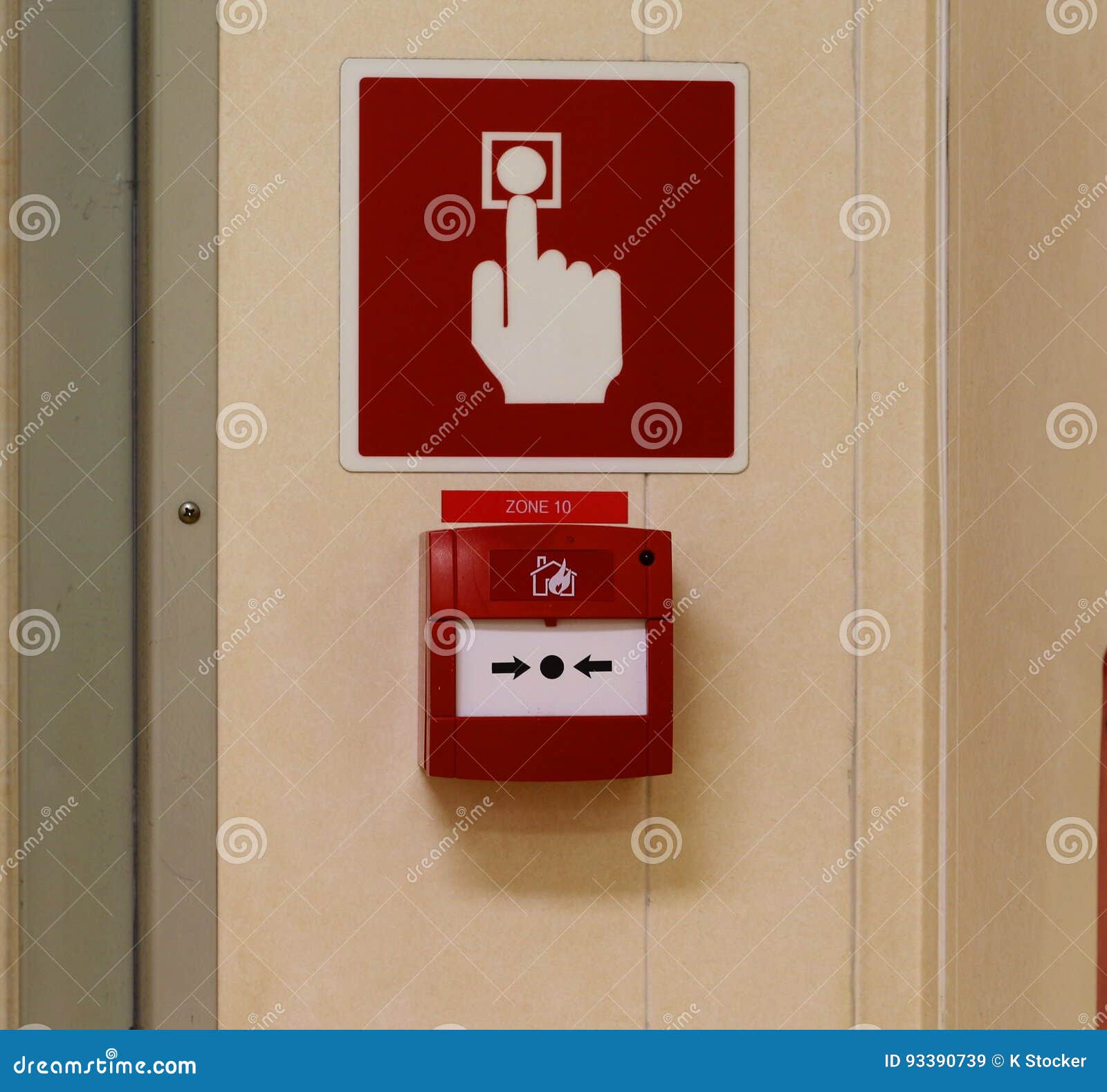fire alarms, emergency push buttons, signal to alert everyone an