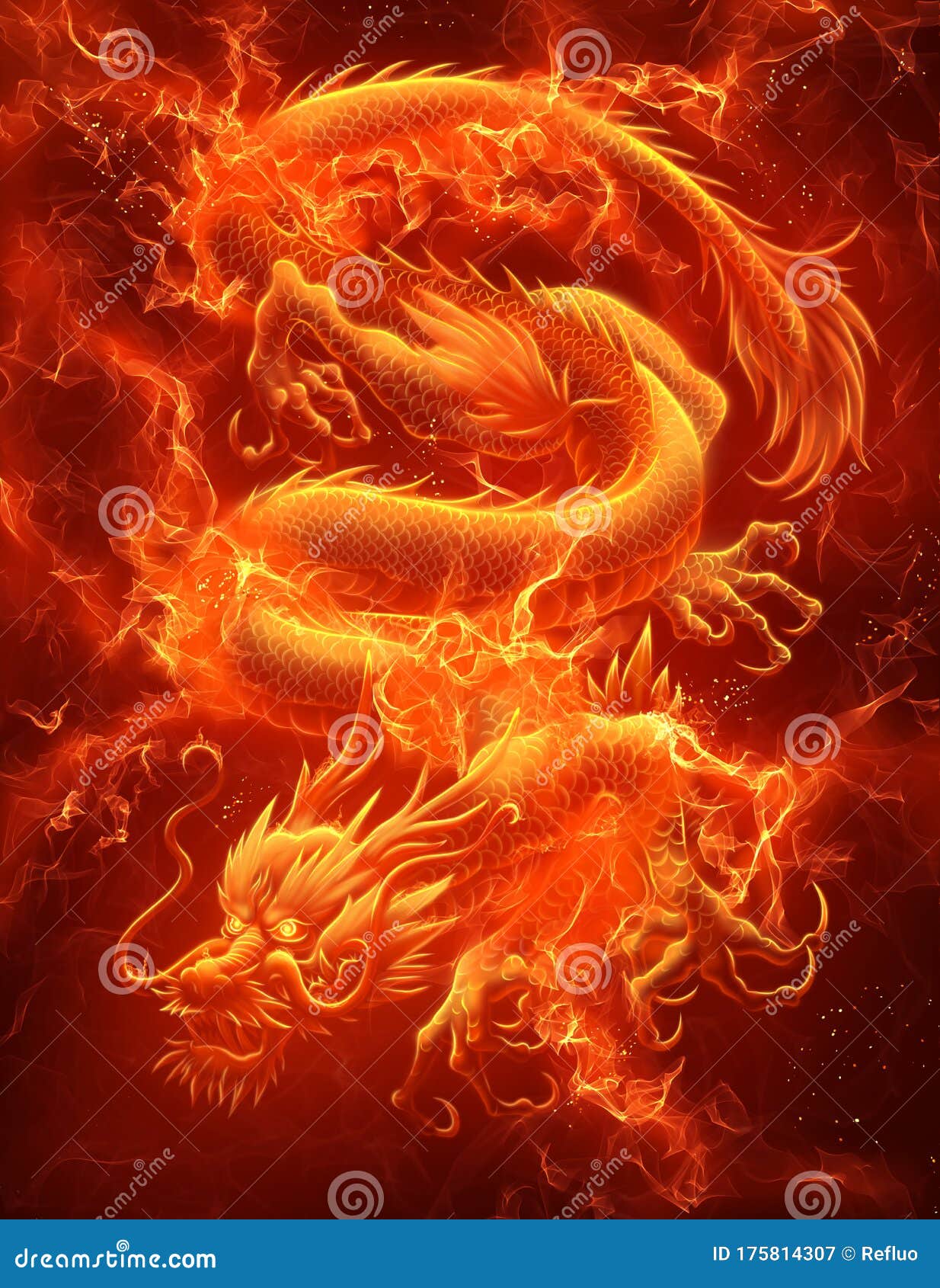 fire dragon wallpaper chinese