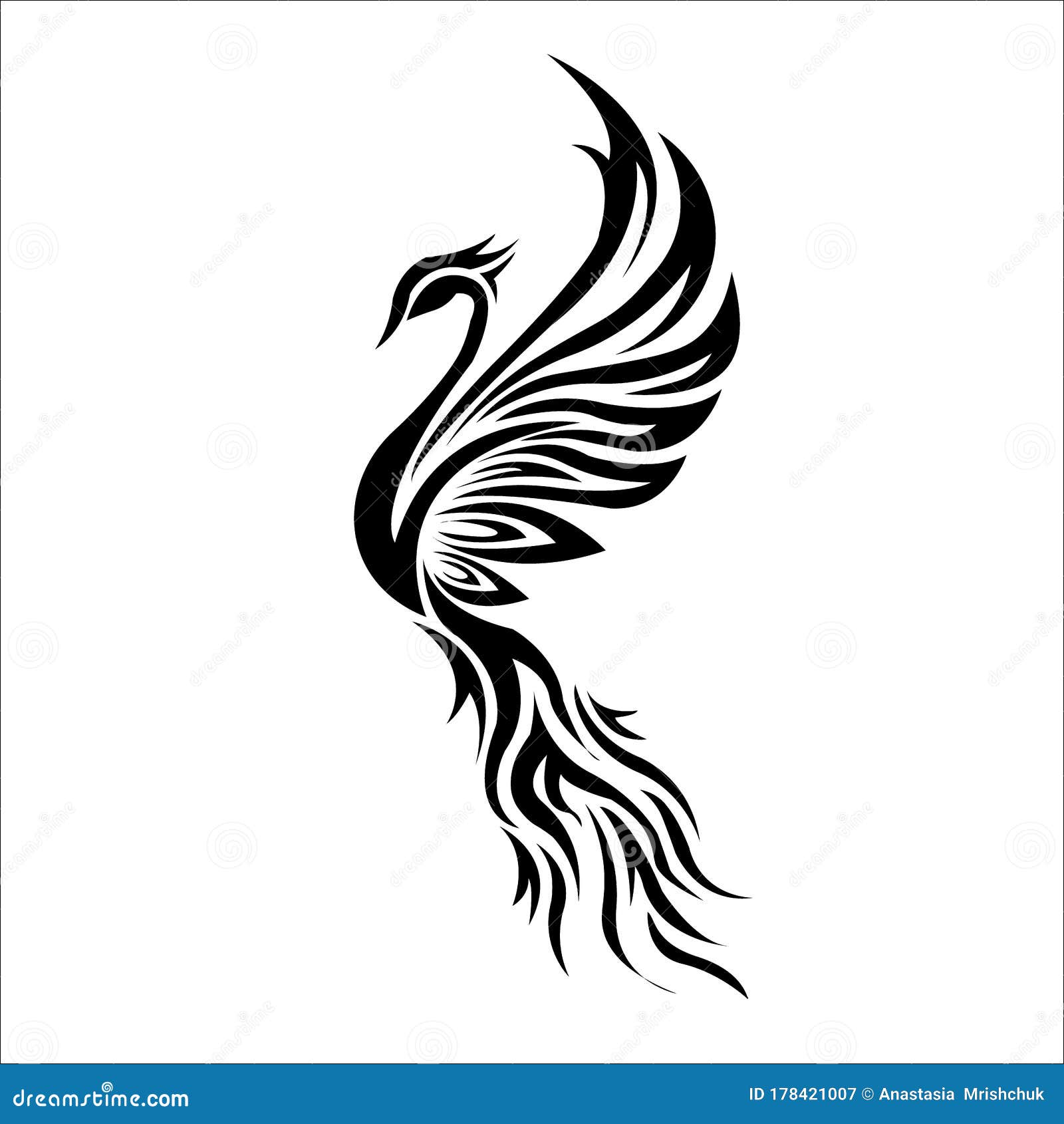 Fire Bird Phoenix Logo Vector Illustration Stock Illustration ...