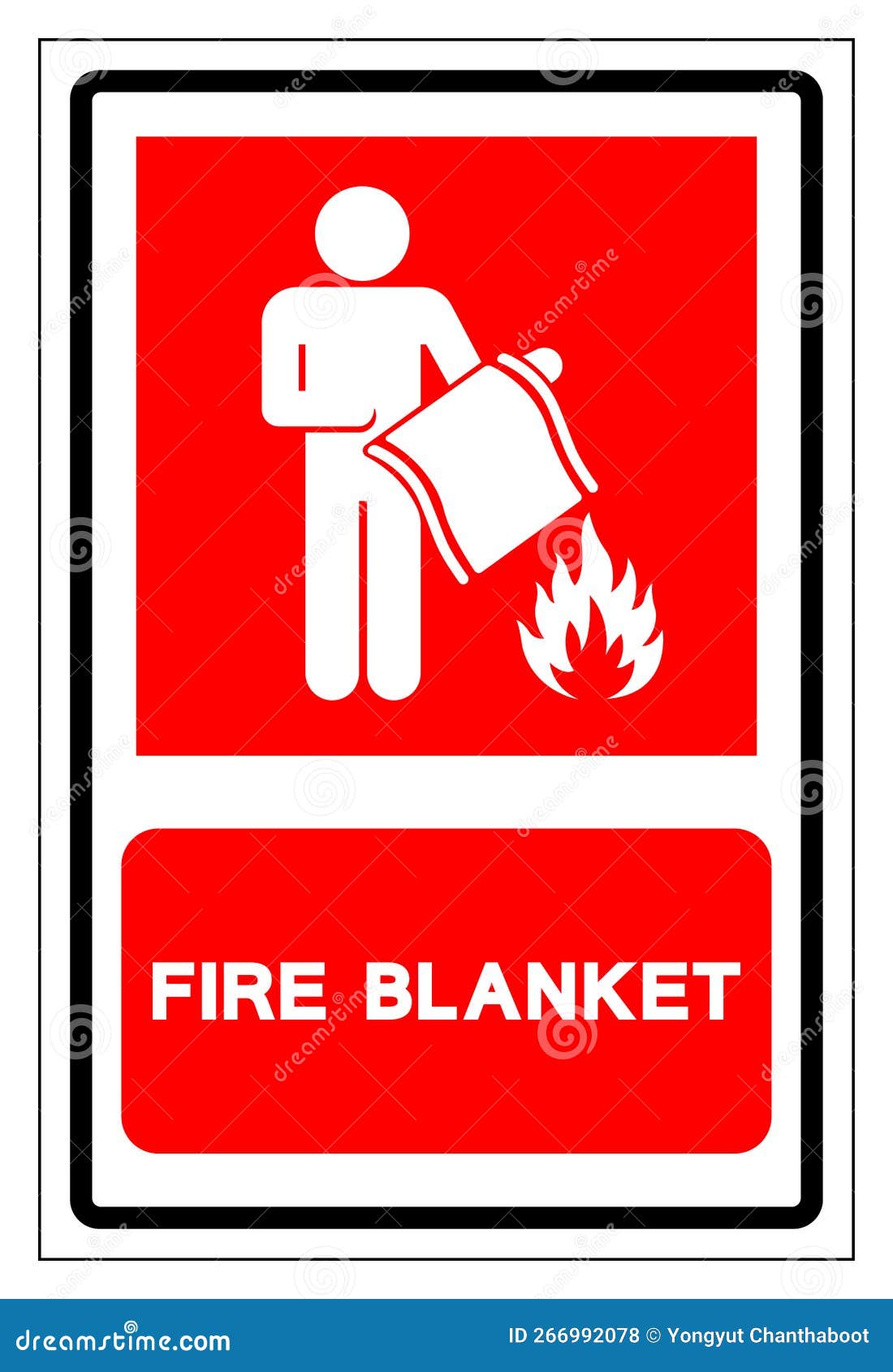 Fire Blanket Symbol Sign, Vector Illustration, Isolate on White Background Label. EPS10 Stock