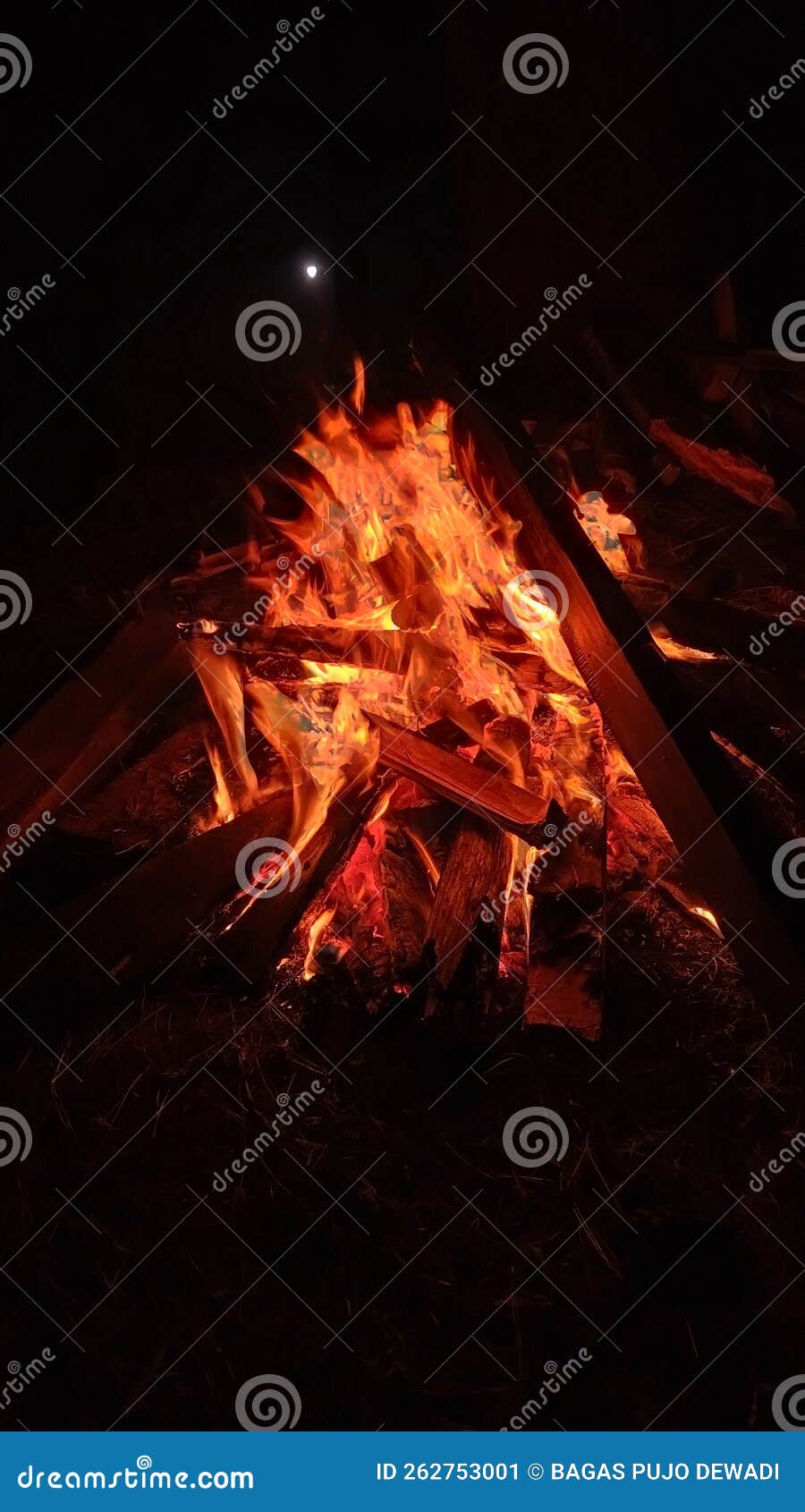 A Fire that Burns in the Fire Stock Image Image of night, orange