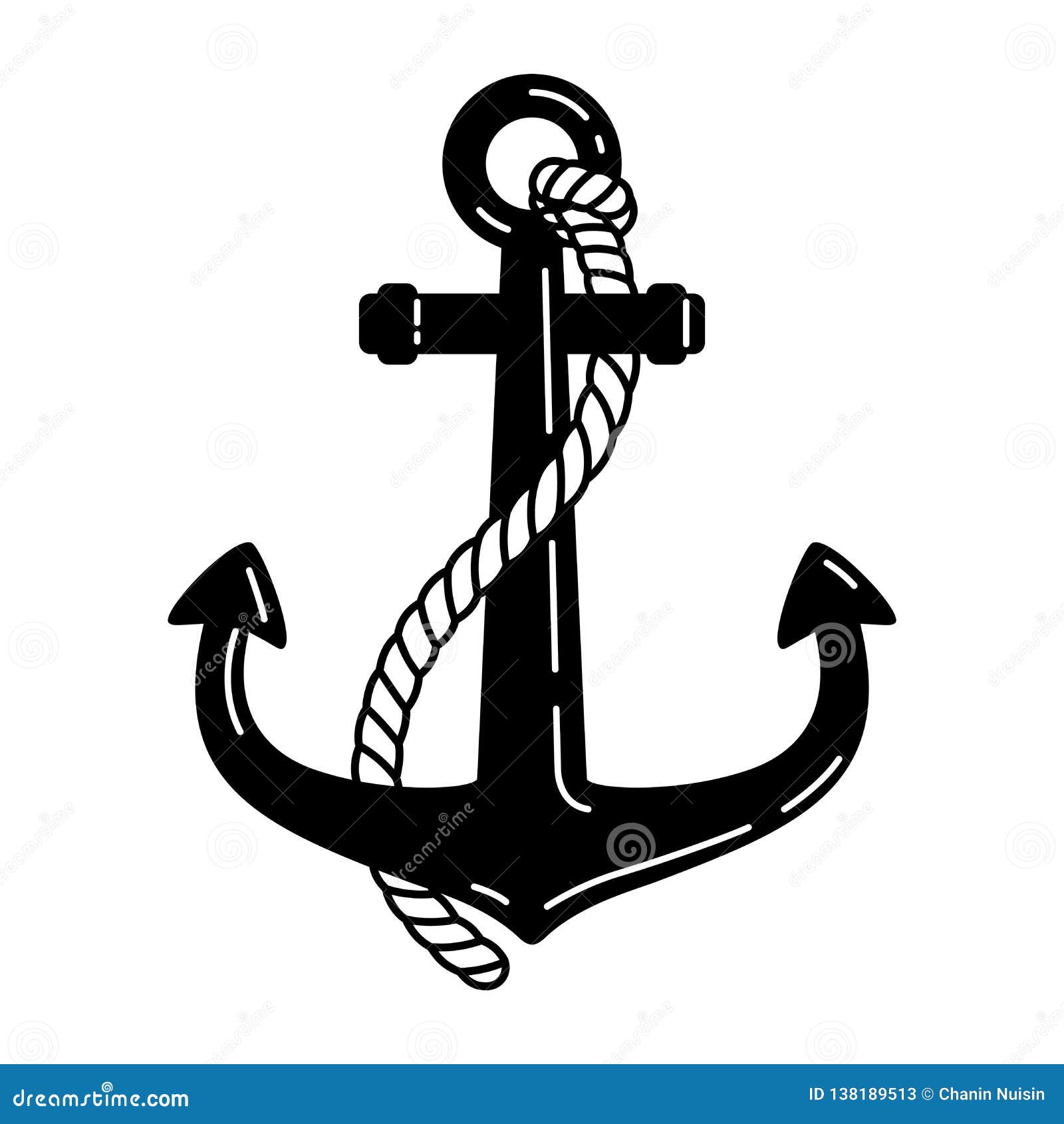 Anchor Vector Icon Logo Rope Boat Pirate Helm Maritime Nautical  Illustration Symbol Graphic Stock Vector - Illustration of scarf, surf:  138189513
