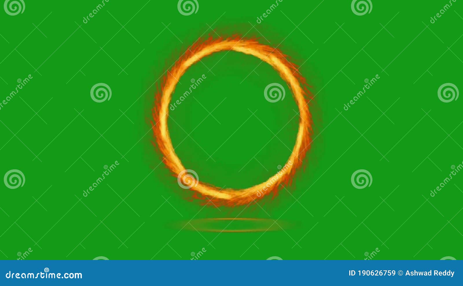 Fire Circle Green Screen Motion Graphics Stock Video Video of