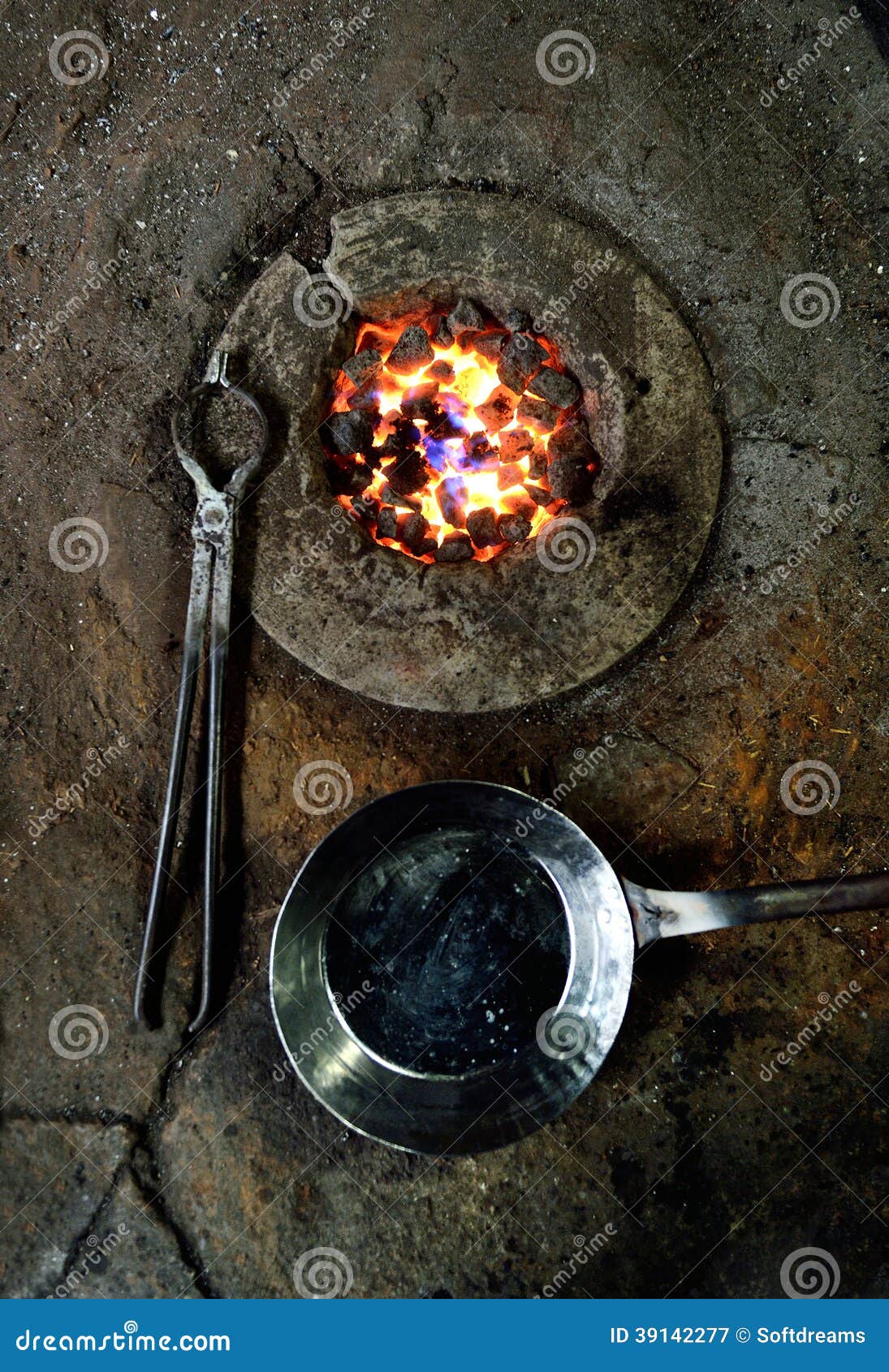 Fire of Coke is Ready To Melt Iron Stock Image Image of fiery