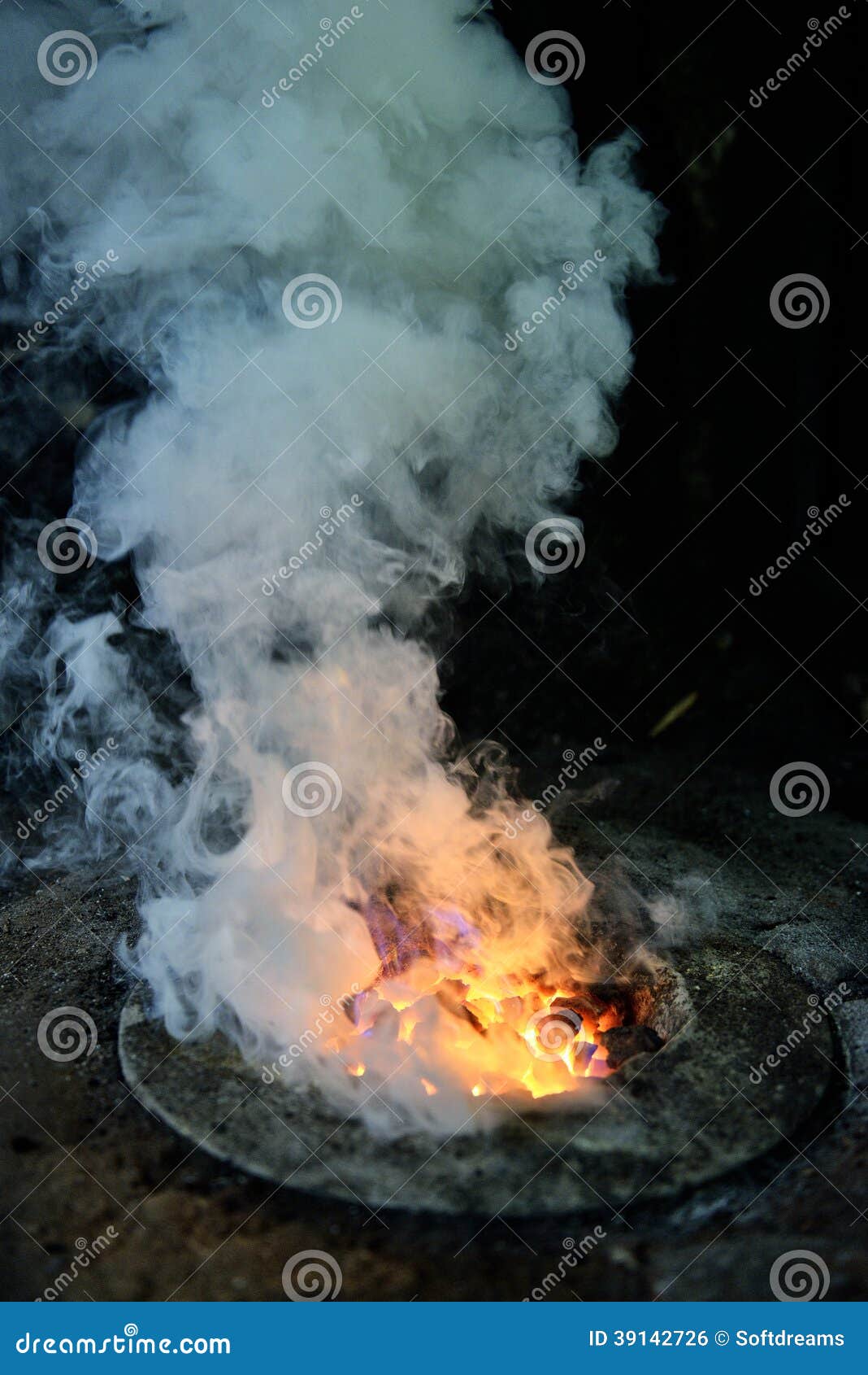 Fire of Coke is Ready To Melt Iron Stock Photo Image of light, glow