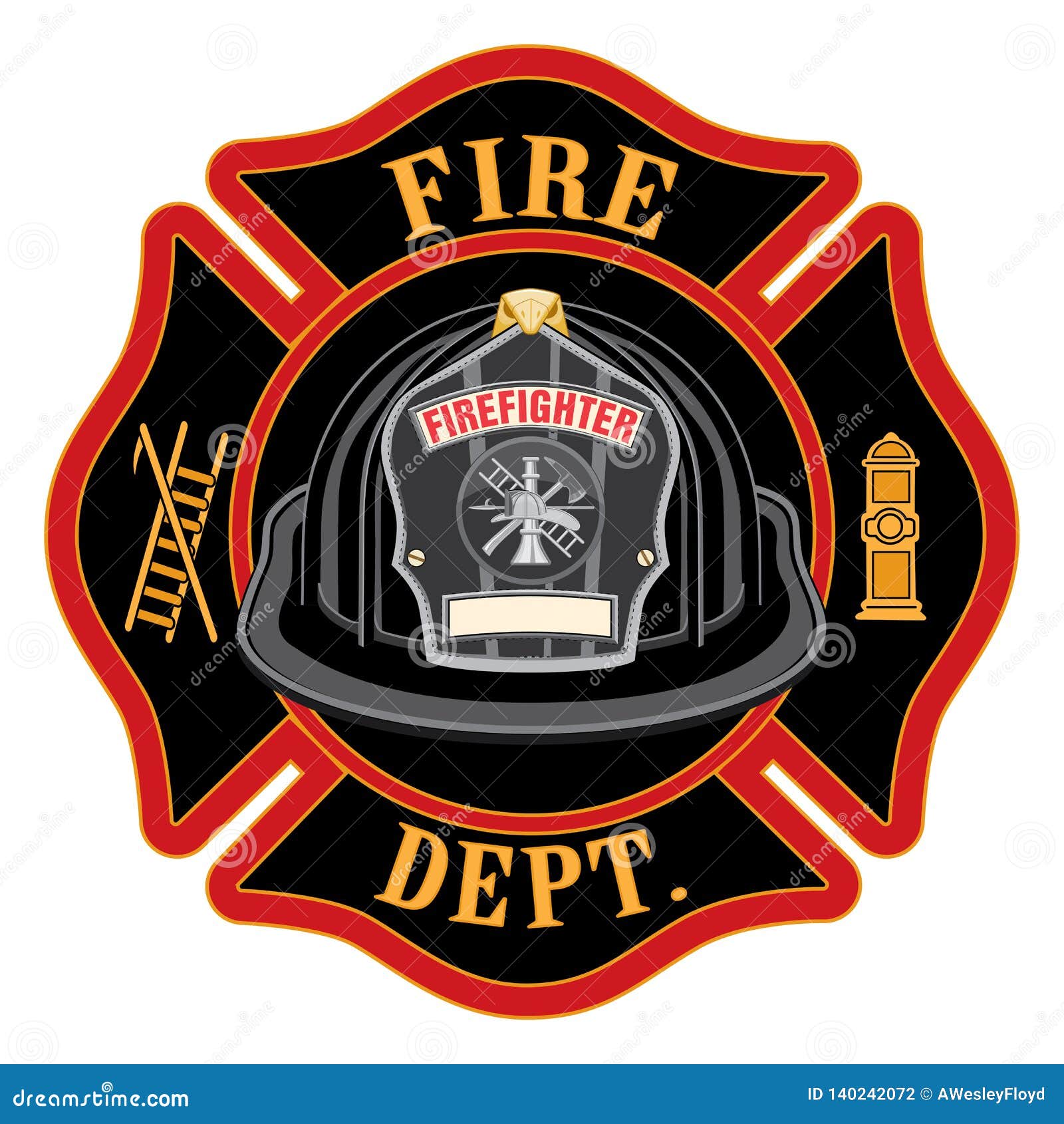 fire department cross black helmet