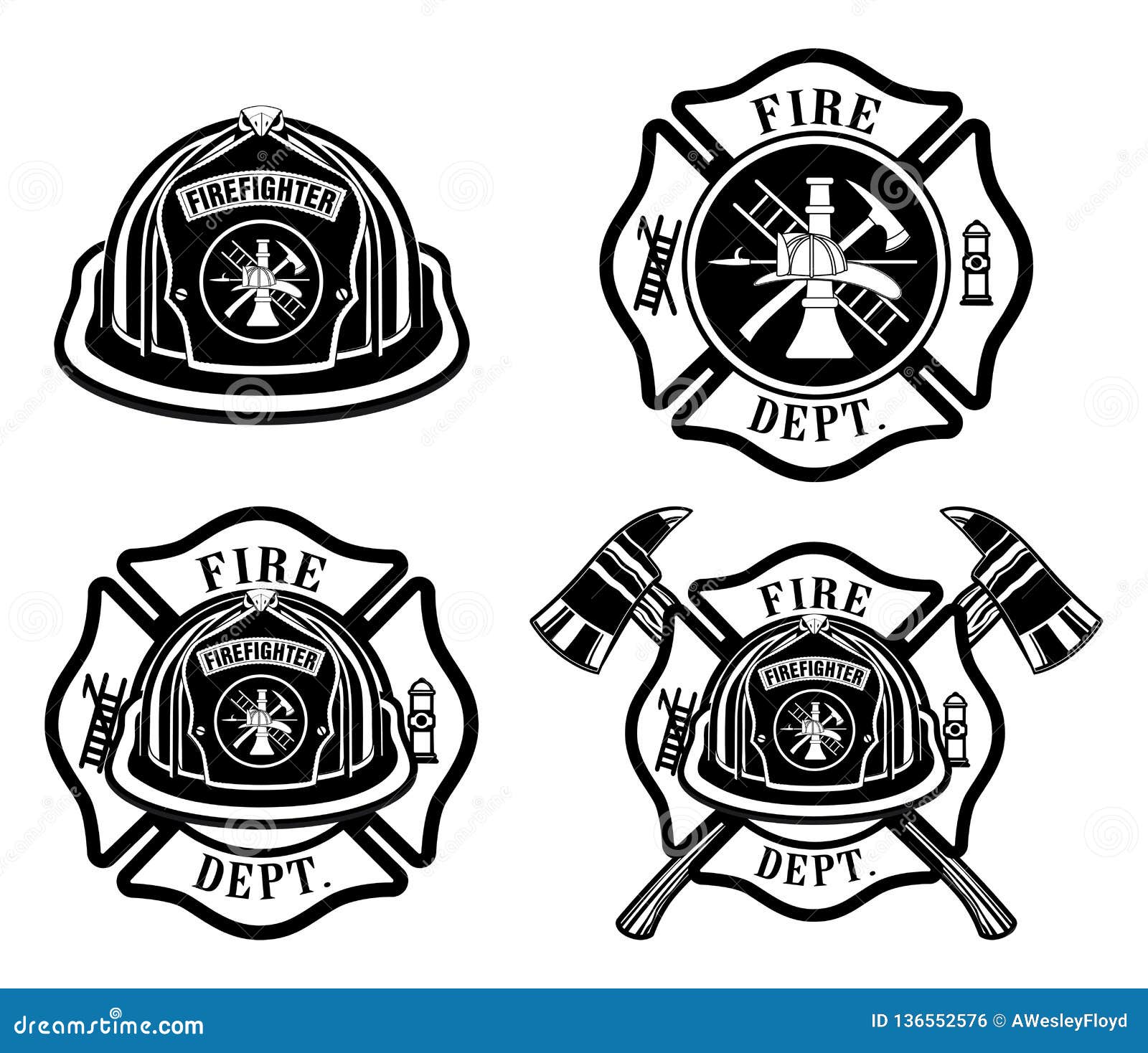 fire department cross and helmet s