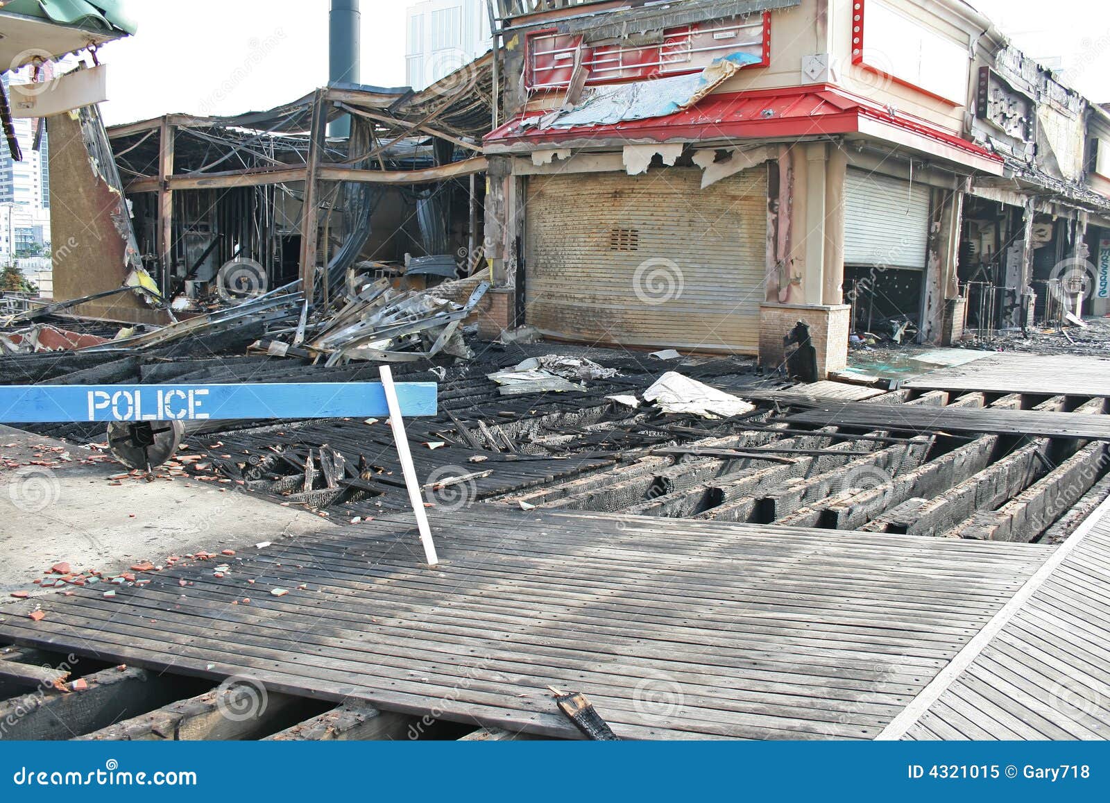 A Fire Destroyed Five Stores Stock Image Image of city, walk 4321015