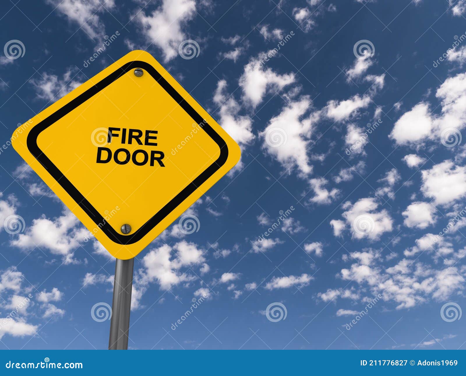 Fire Door Handle Of Fire Exit For Emergency Evacuation.Hand Is Push The