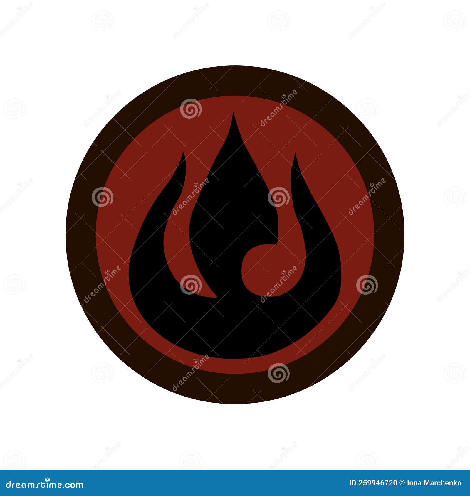Fire element sign. Vector stock vector. Illustration of poster 259946720