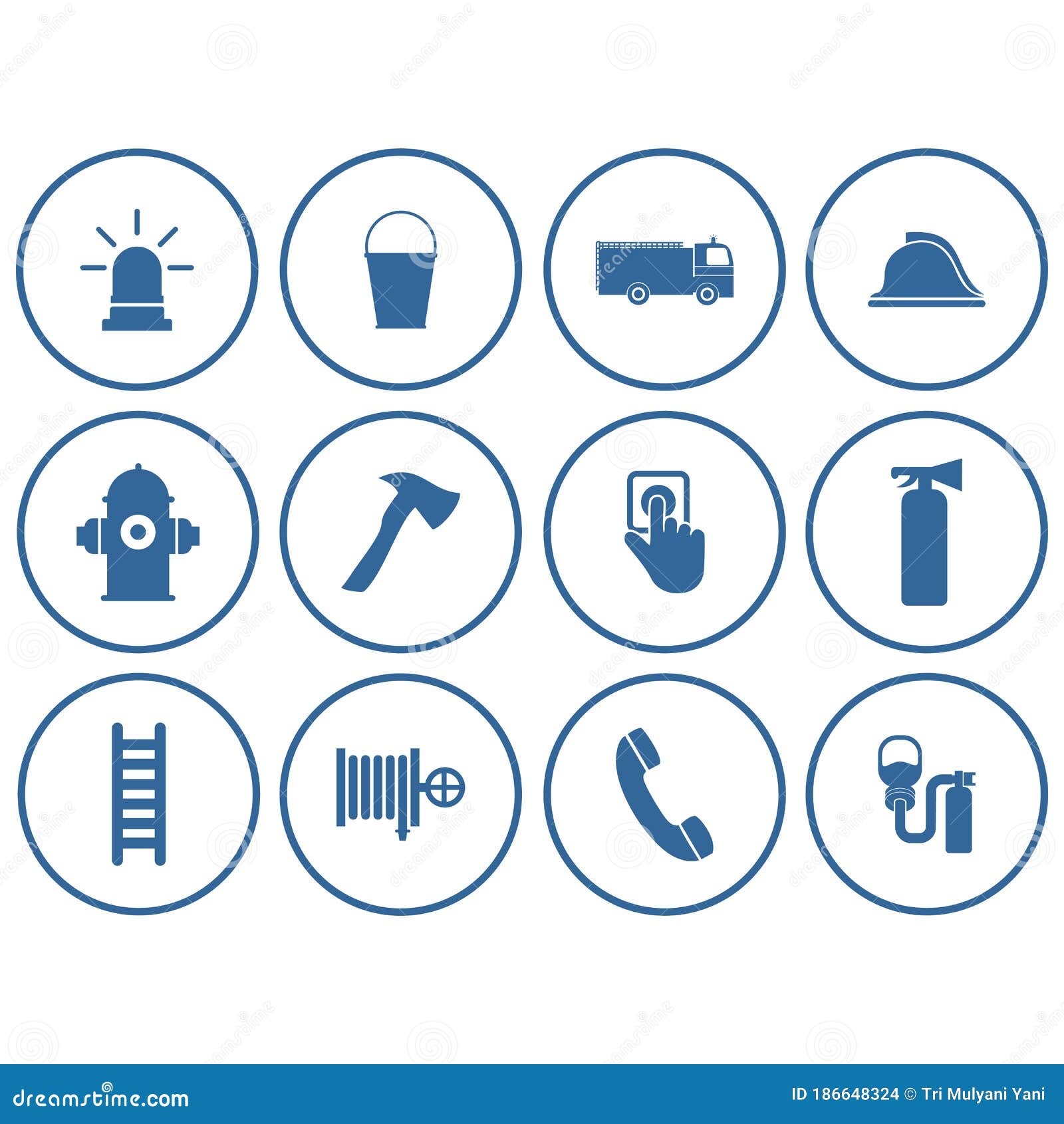 Fire Emergency Tools Icon Vector Design Symbol Stock Vector