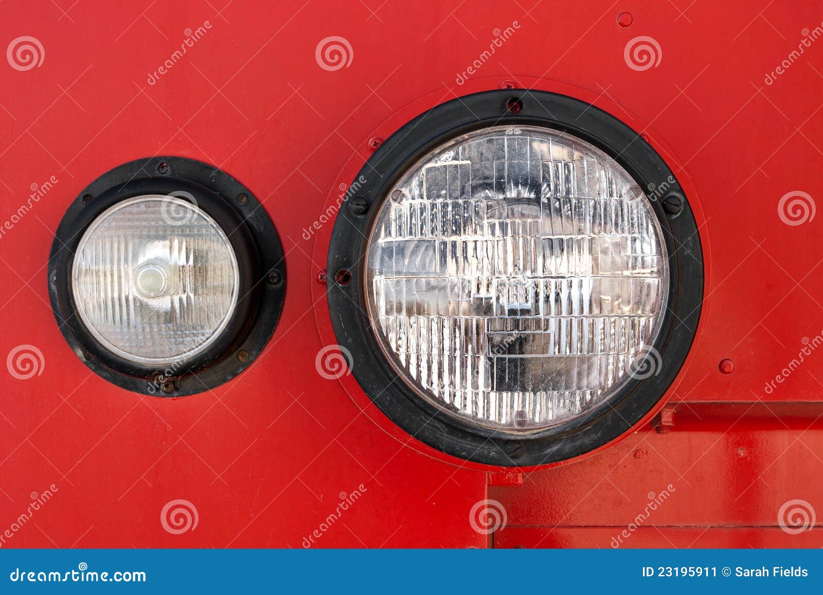 Fire Engine Headlight stock image. Image of ridged, circular 23195911