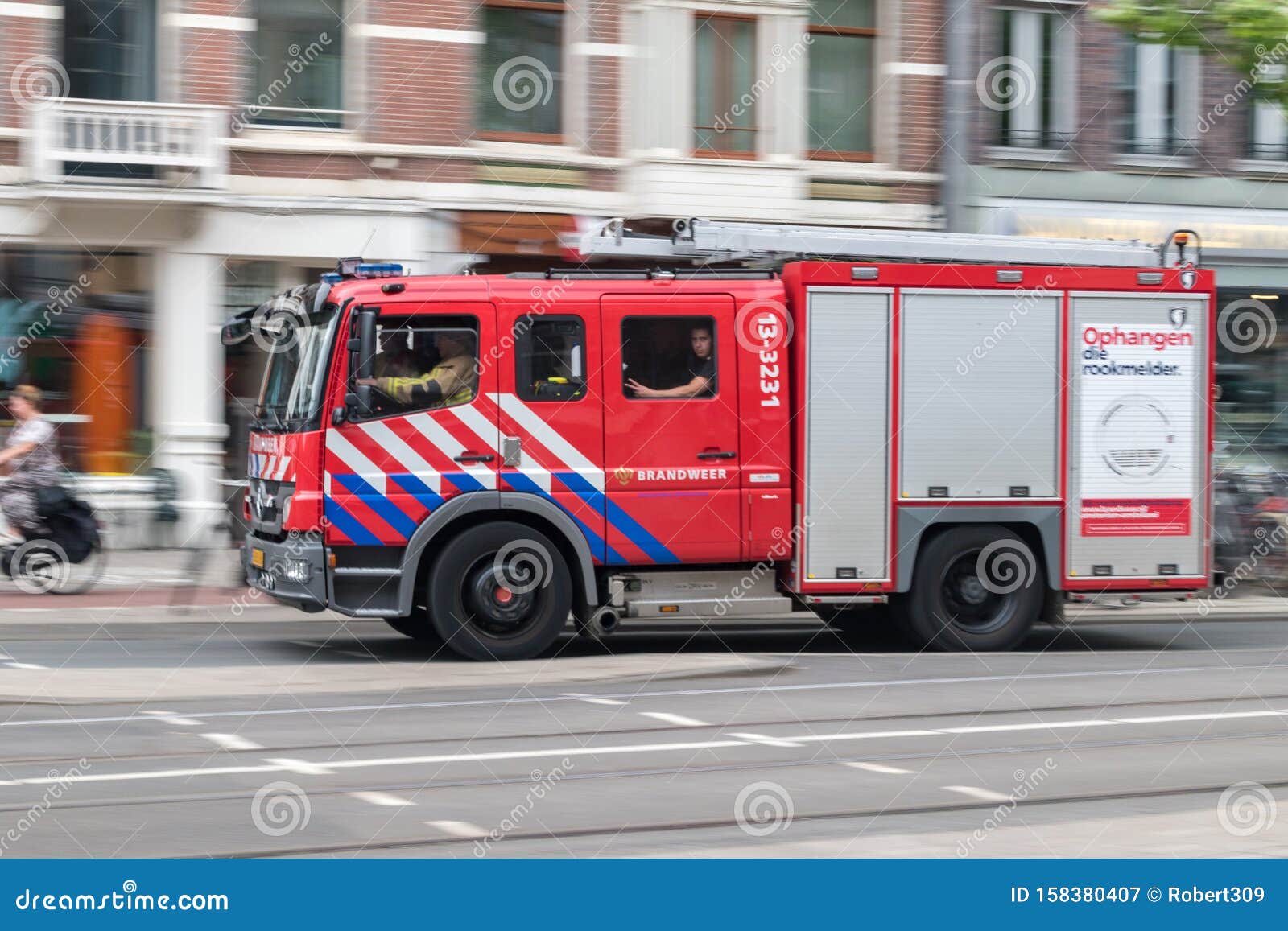Fire Engine Operated by the Netherlands Brandweer Editorial Photography