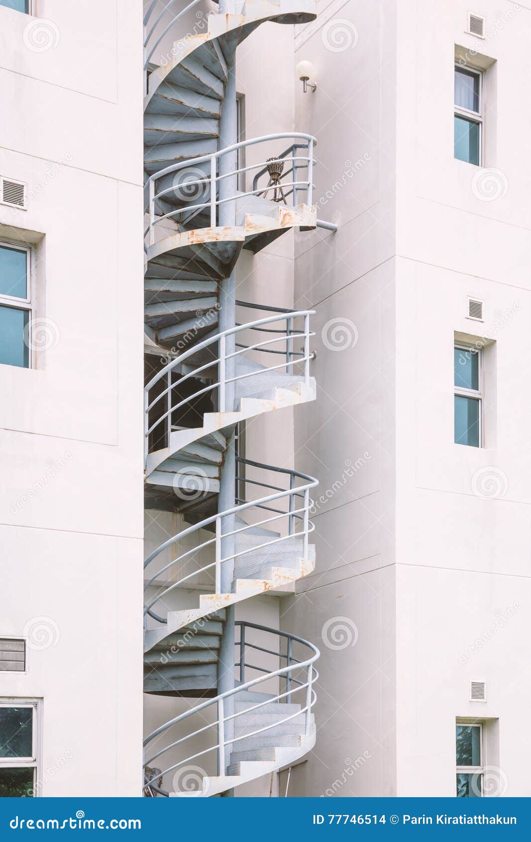 Fire escape background. stock photo. Image of stone, ladder - 77746514