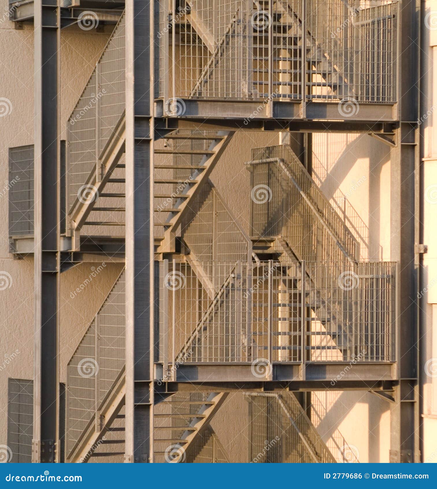 Fire Escape Stair stock photo. Image of step, escape, building 2779686
