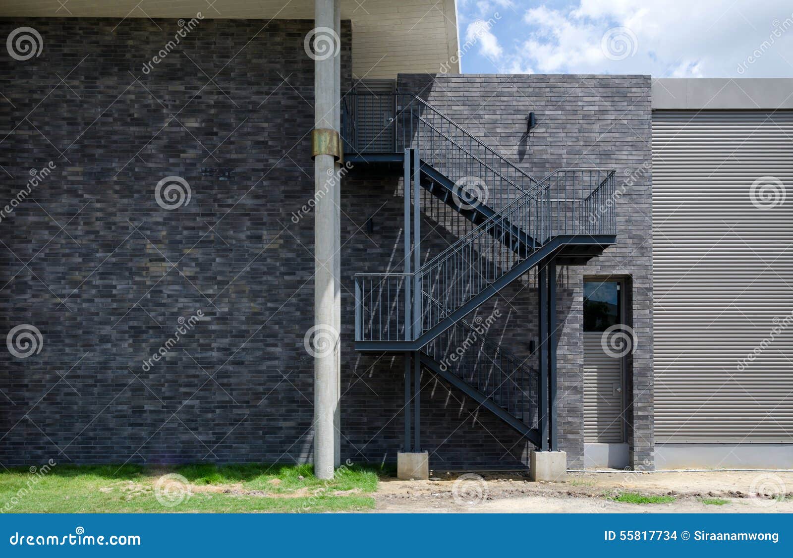 Fire Escape Staircase on the External Wall Stock Photo Image of emergency, metal 55817734
