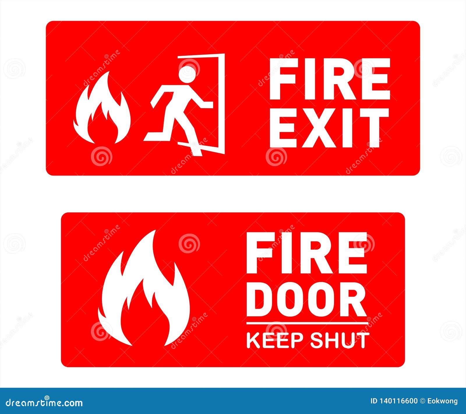 Fire Exit Sign Template Designs Printable Safety Signs And Symbols Stock Vector Illustration Of Poster Emergency 140116600