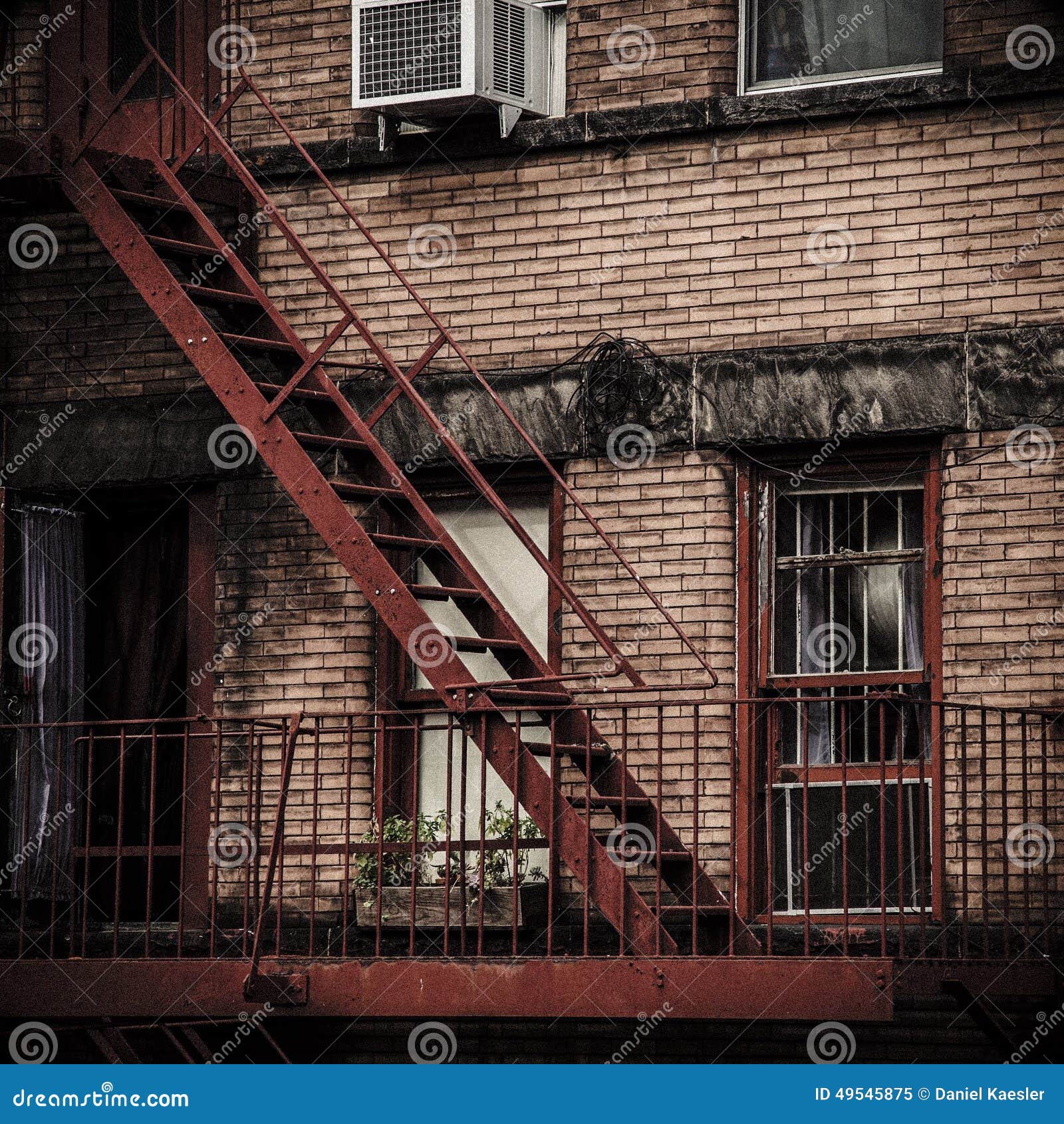 Fire exit stairs stock image. Image of america, york 49545875