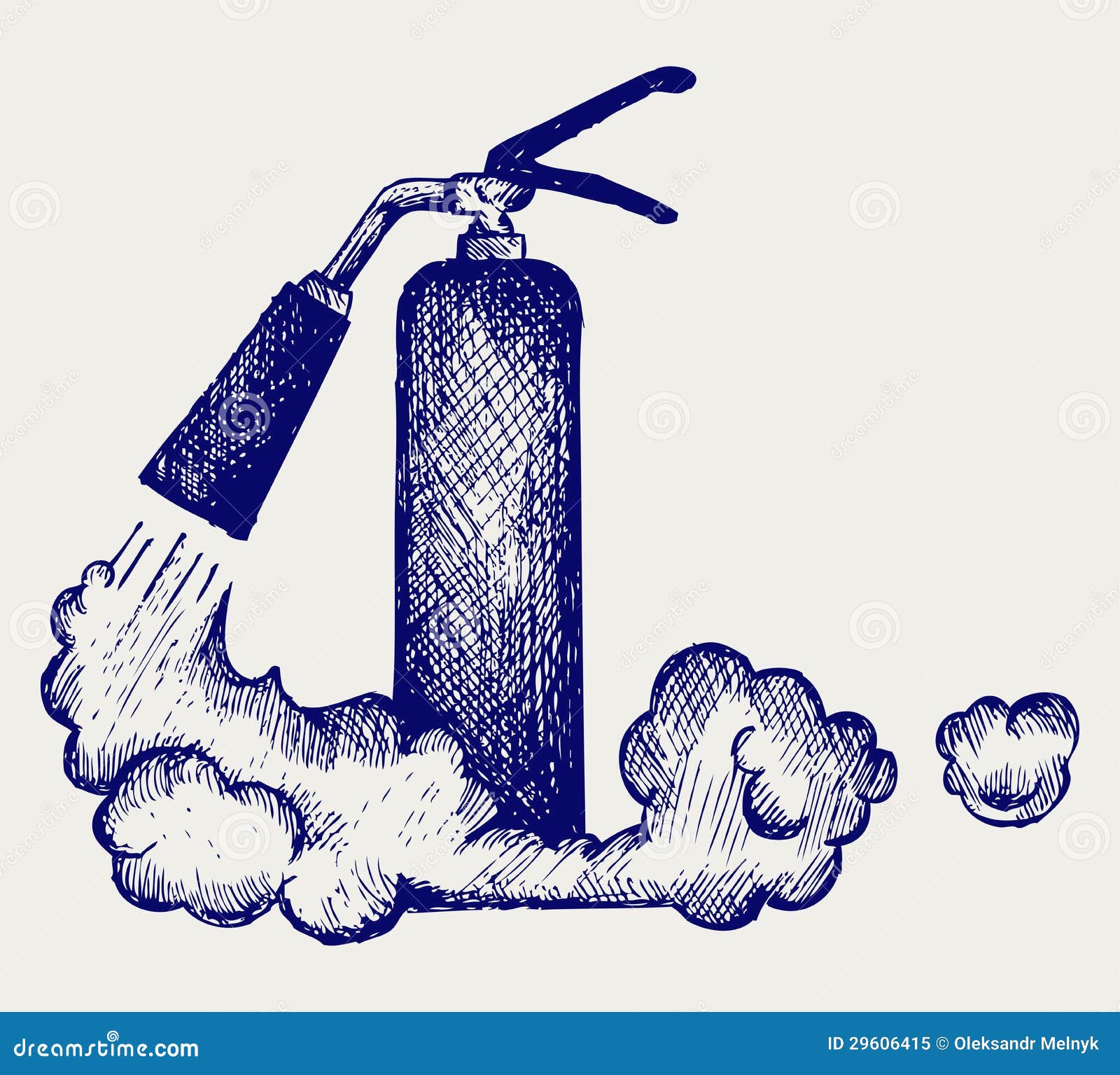 Fire extinguisher and foam stock vector. Illustration of pencil 29606415
