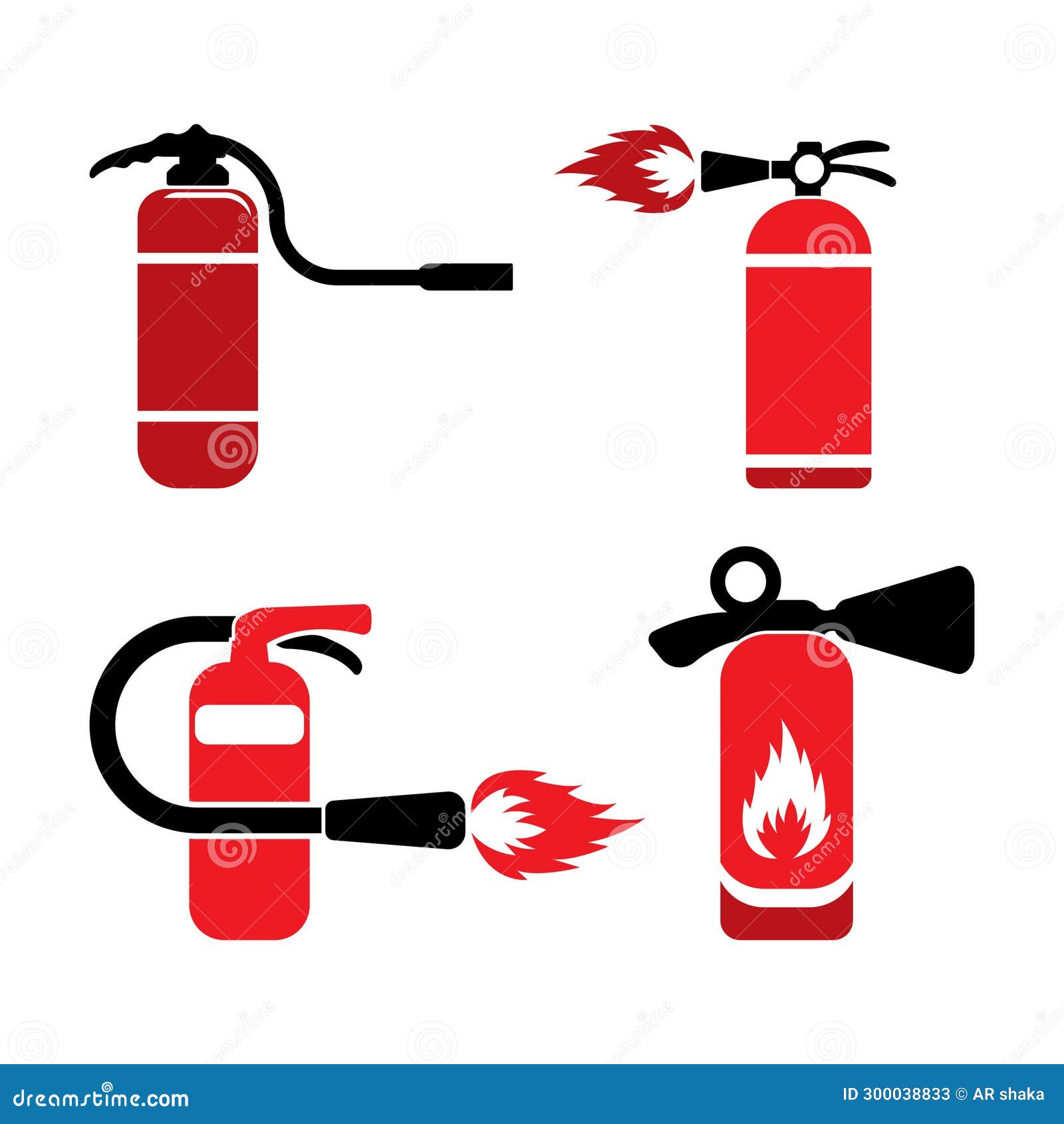Fire Extinguisher Icon. Vector Illustration Logo Design Stock Vector