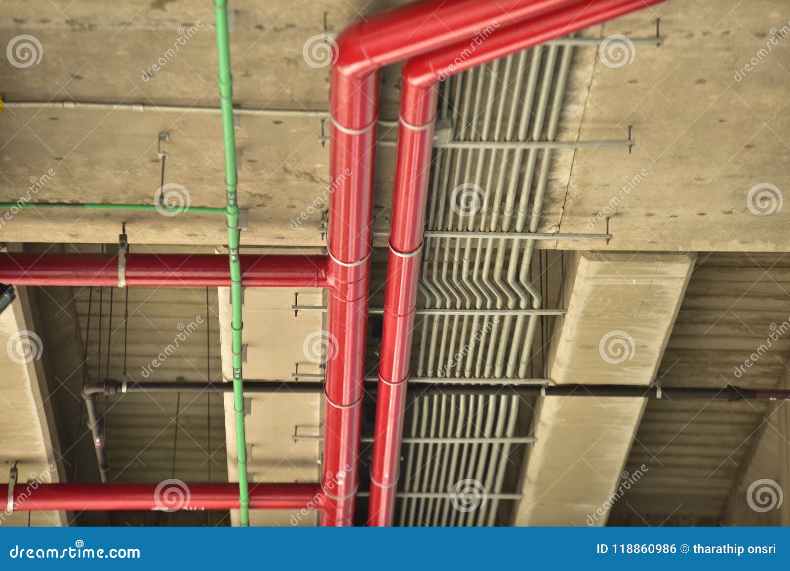 Fire Extinguishers of Large Buildings. Stock Photo Image of natural
