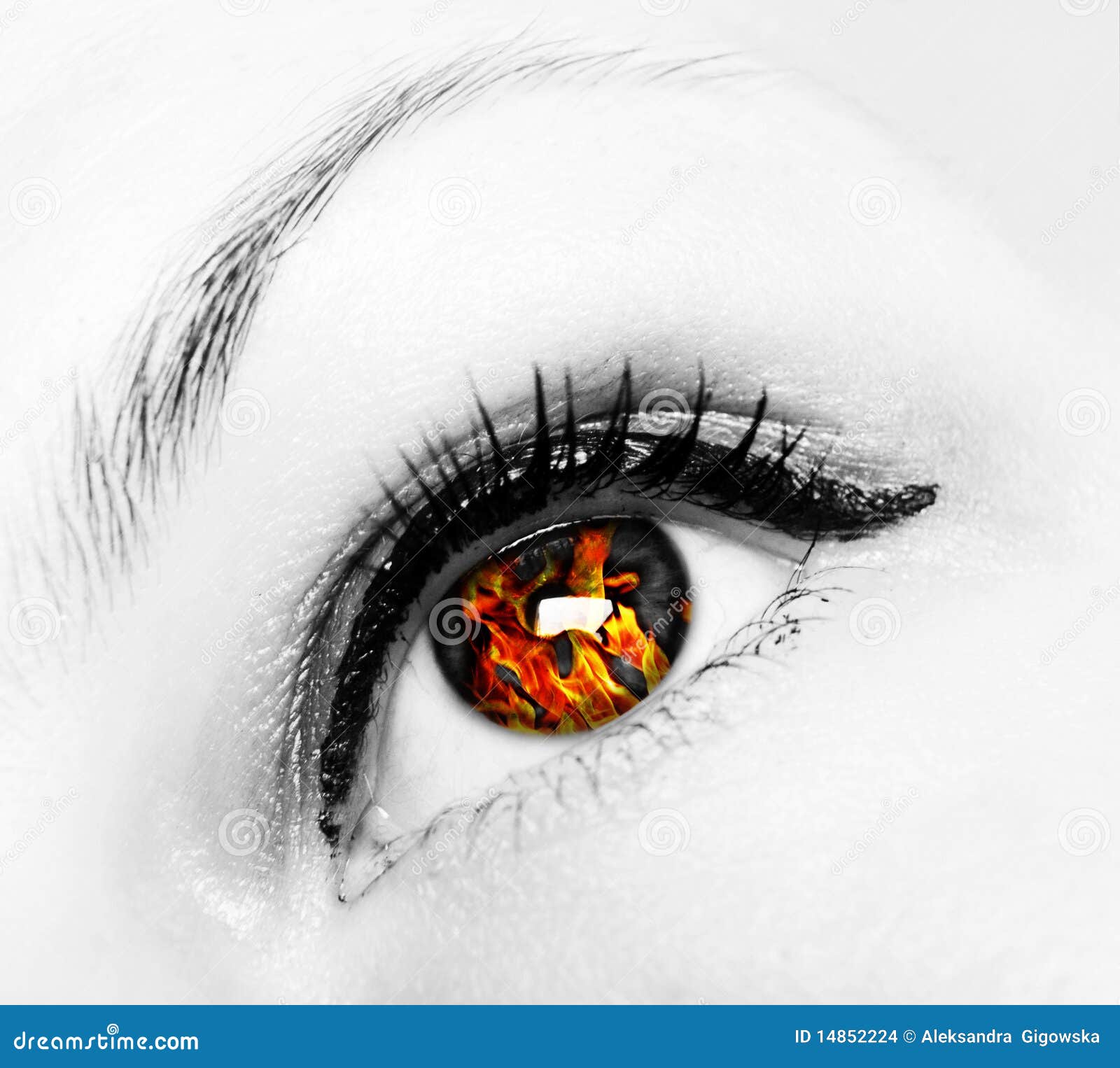 Fire eye stock photo. Image of bright, clear, close, human - 14852224