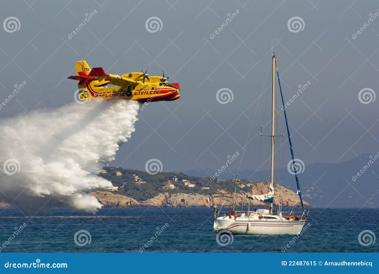 Firefighting Plane At Training Editorial Image Image of boat