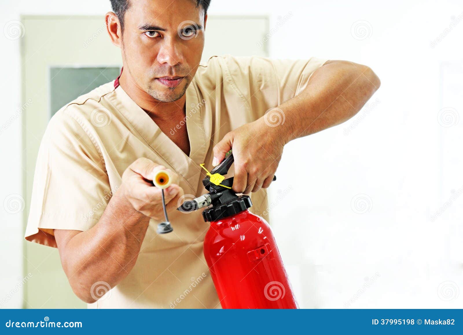 Fire Fighting stock photo. Image of fighter, fire, adult 37995198