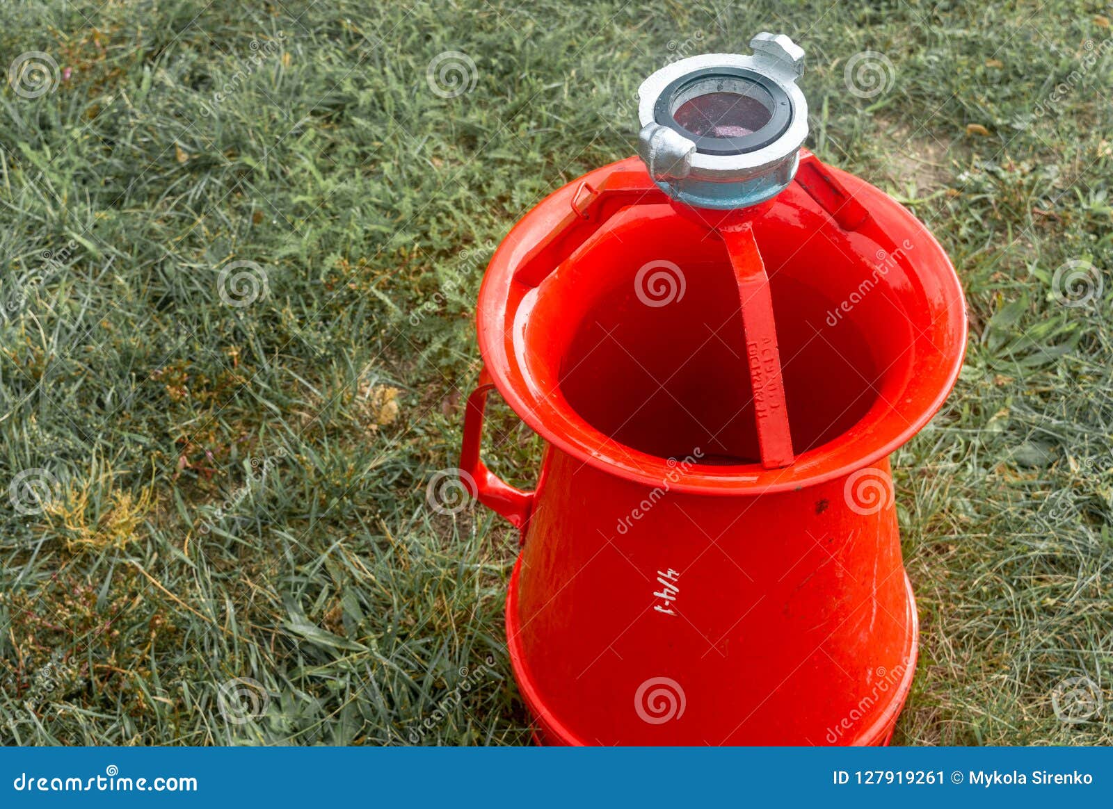 Firefighting Tools on a Green Field Day Stock Image Image of armor