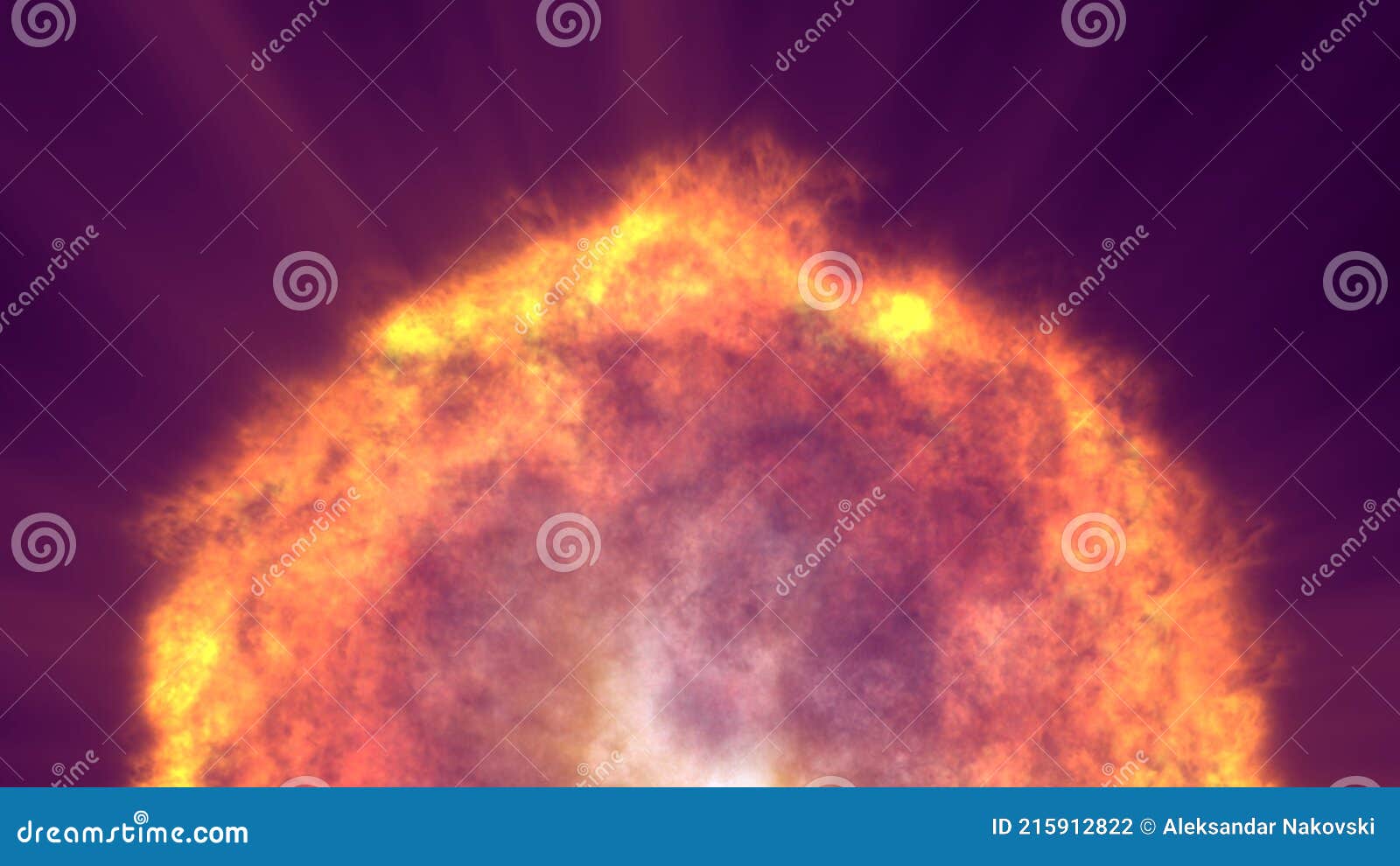 Fire Flame Ball Explosion in Space, Illustration Stock Illustration ...