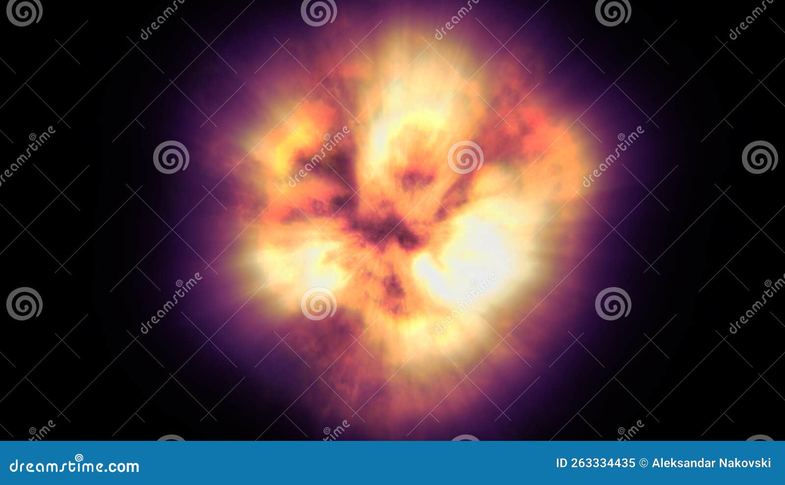Fire Flame Ball Explosion in Space, Illustration Stock Illustration ...
