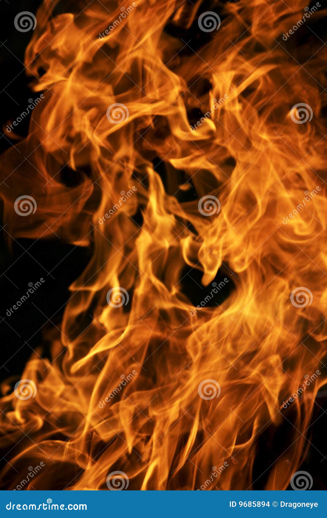 Fire flame on black stock photo. Image of ignition, conflagration 9685894