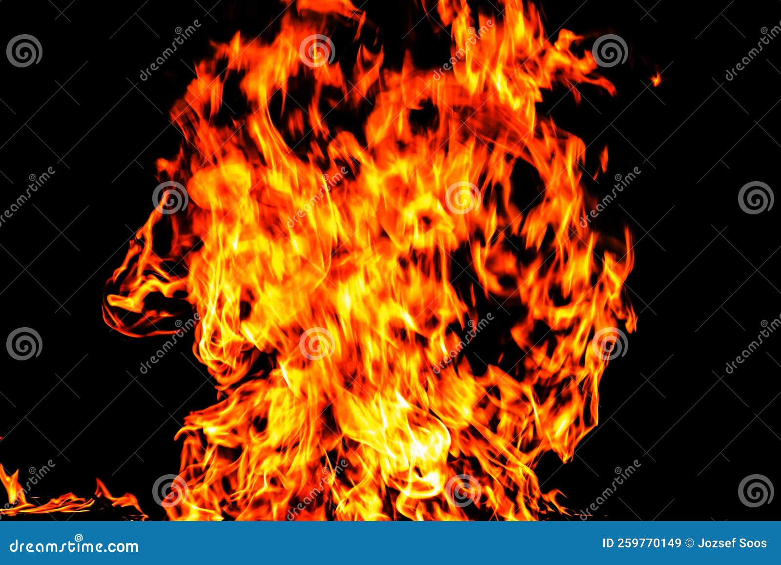 Fire Flame Texture. Burning Material Backdrop. Burn Effect Pattern