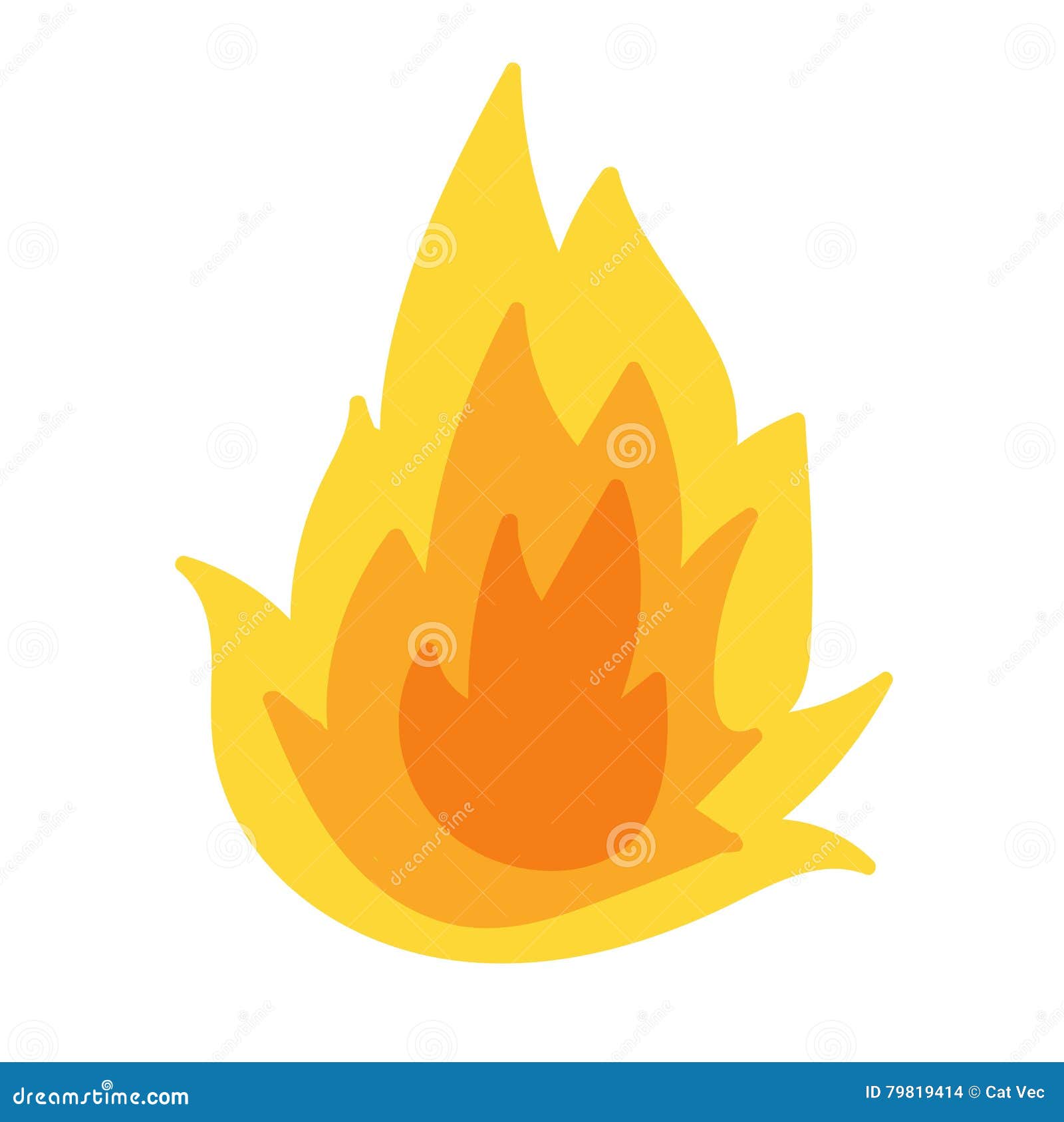 Fire flame vector stock vector. Illustration of fiery - 79819414