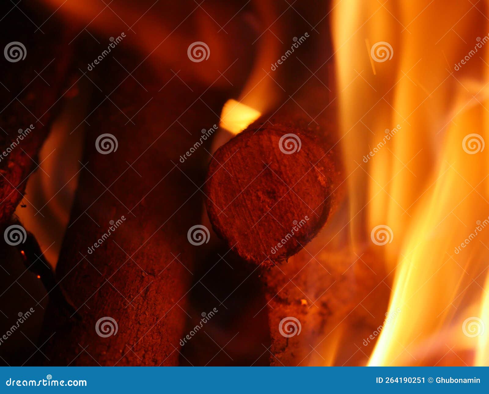 Fire Flame Wood Closeup Hot Stock Image Image of dark, firewood