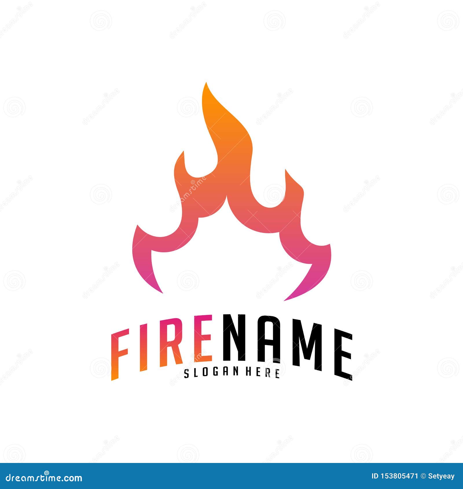 Fire Flames Logo Vector Logo Design Inspiration Vector Icons Stock