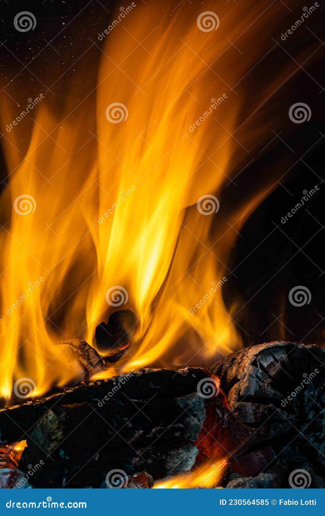 Fire Flames in a Oven stock image. Image of knot, brown 230564585