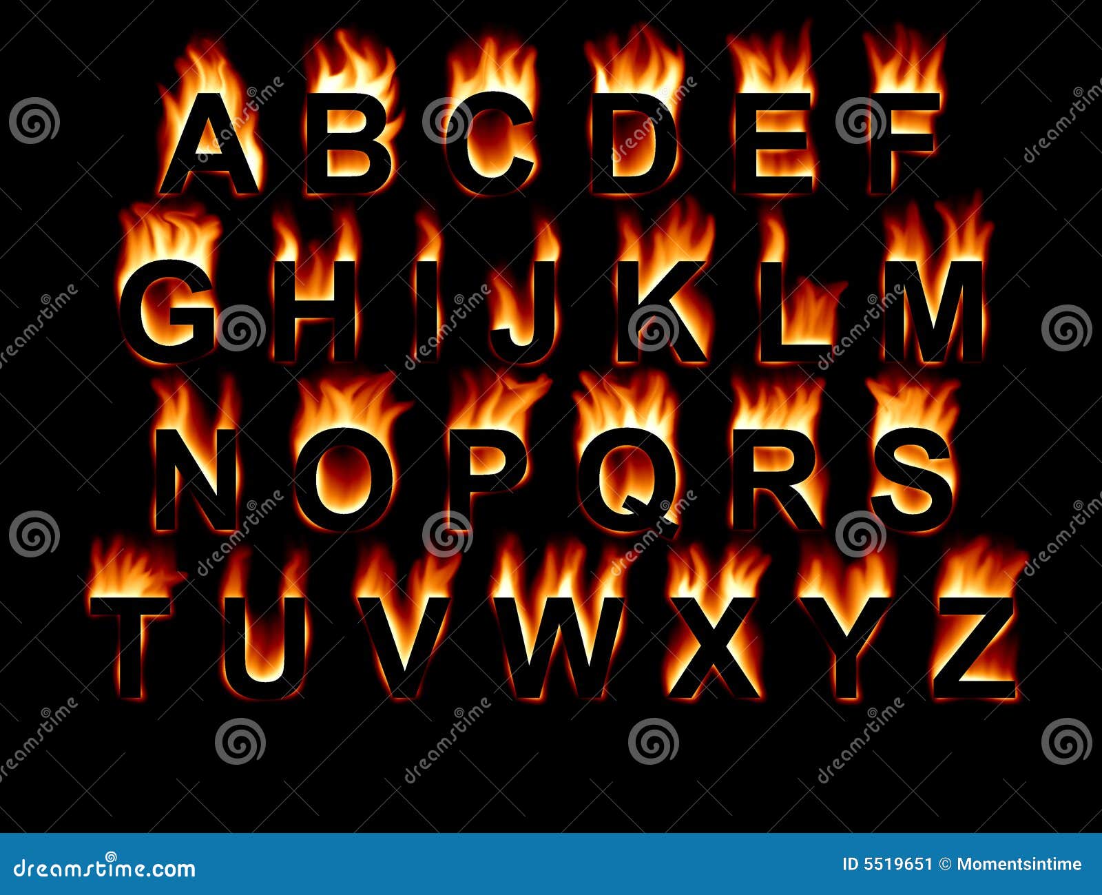 Fire Font stock illustration. Illustration of font, shade ...