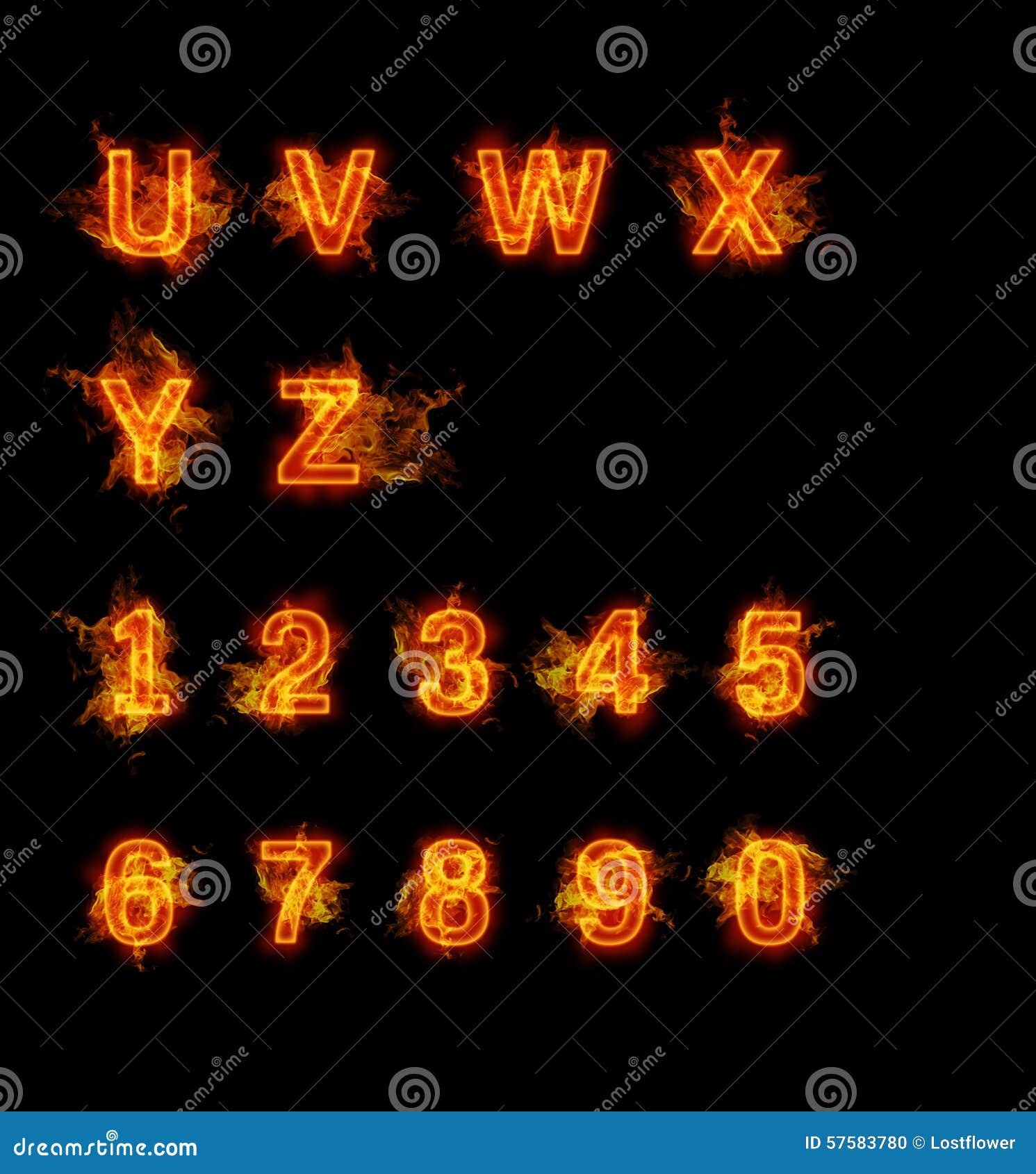 Fire Font Flame Abc Fiery Letters Burning Alphabet Hot Typography Blaze Lettring Cartoon