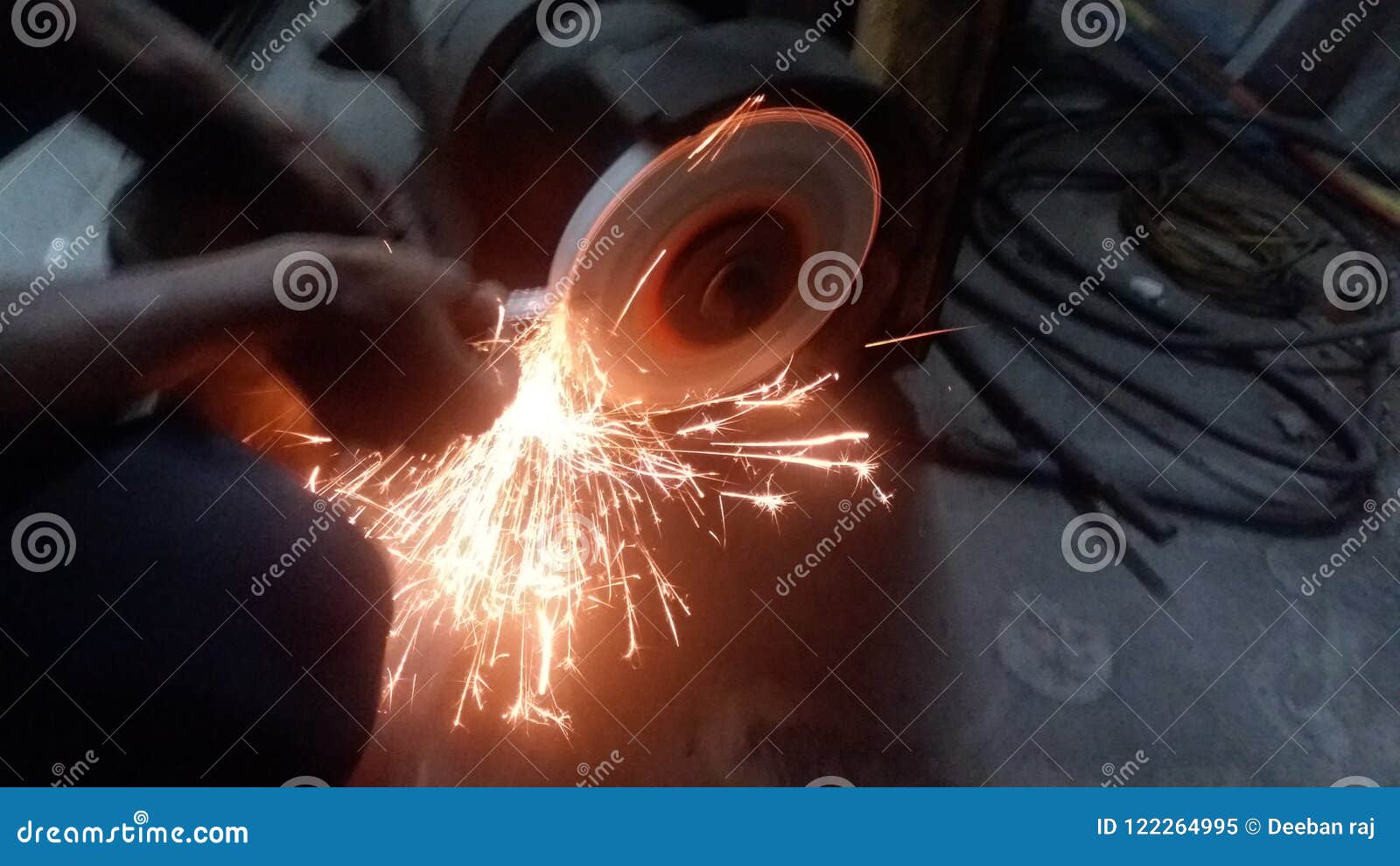 Fire stock image. Image of sharpness, fire, spark, grinding 122264995