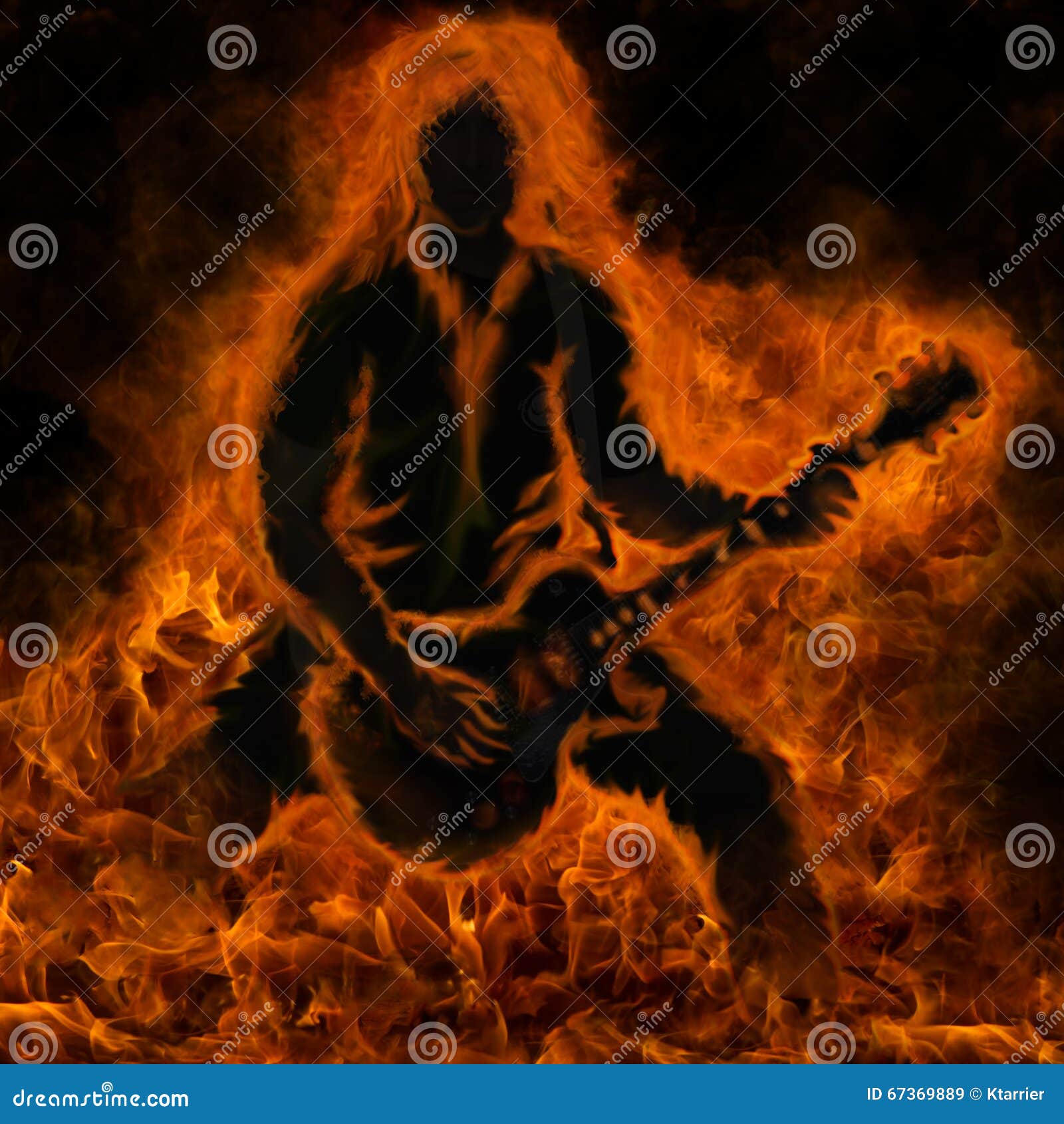 Guitarist Fire Stock Illustrations 105 Guitarist Fire Stock