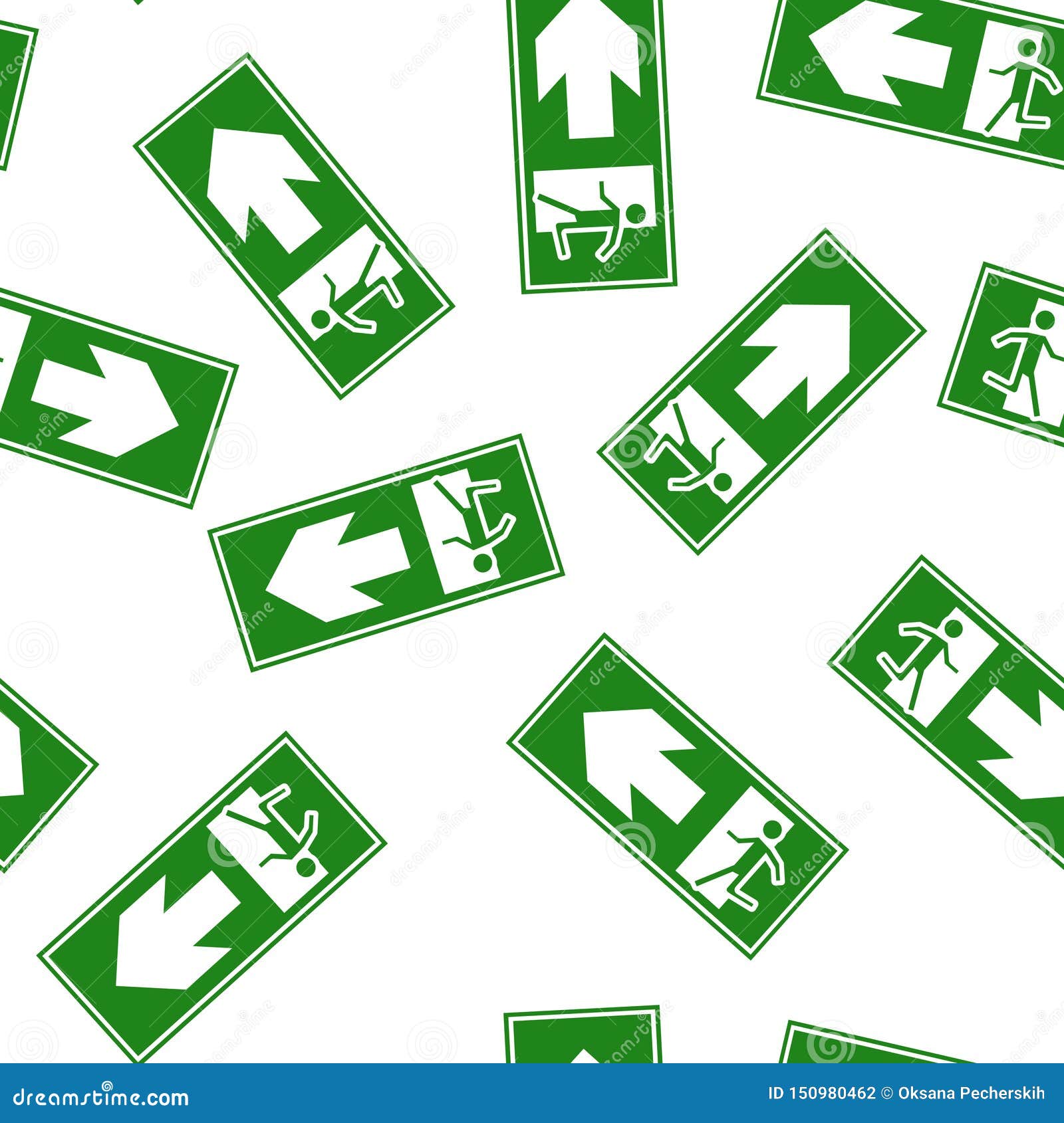 Fire Hazard. Route of Evacuation Vector Icon. the Evacuation Icon