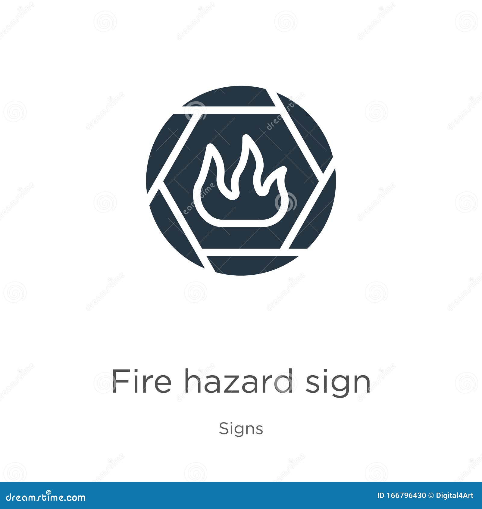 Fire Hazard Sign Icon Vector Trendy Flat Fire Hazard Sign Icon From Signs Collection Isolated On White Background Vector Stock Vector Illustration Of Technology Chemical 166796430