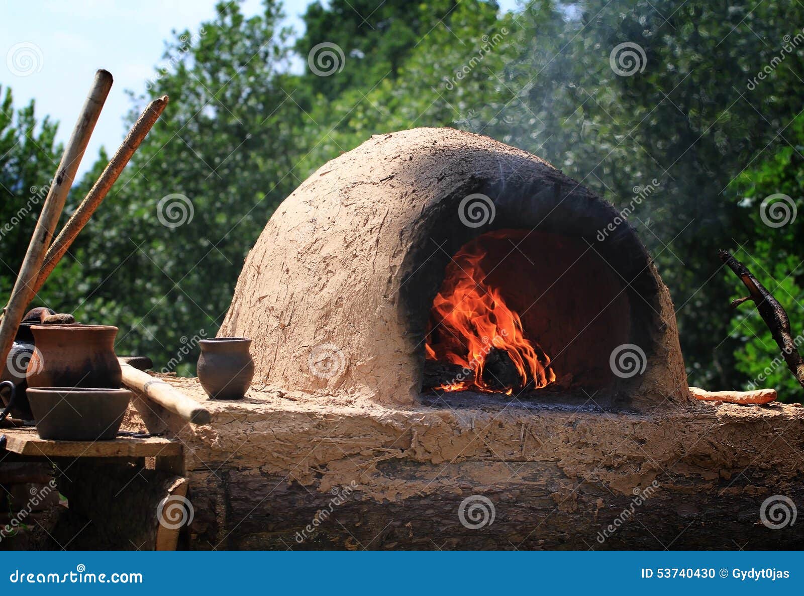 Fire Hearth of Ancient Stove Stock Photo Image of material