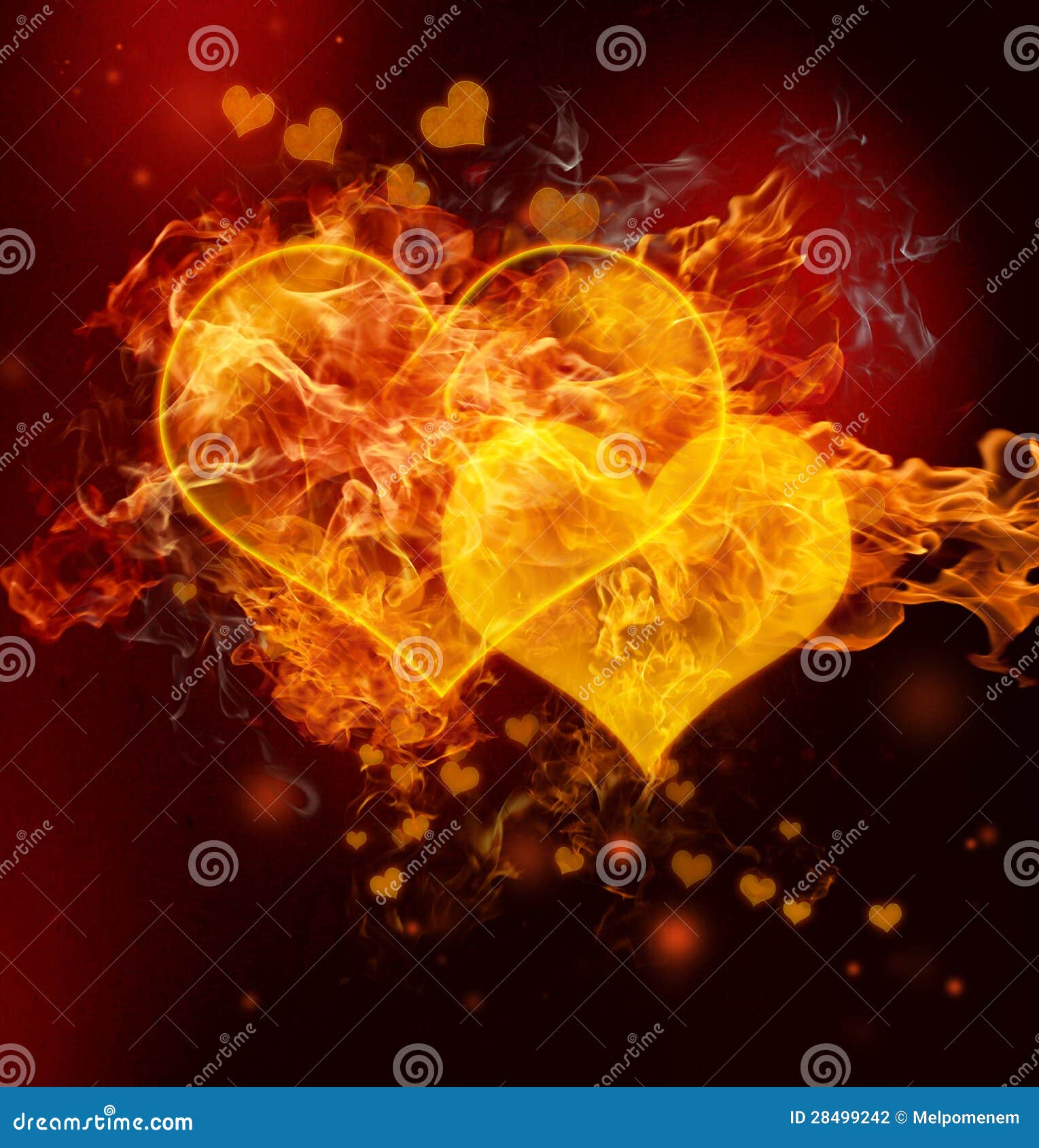 Fire Hearts Stock Photography - Image: 28499242