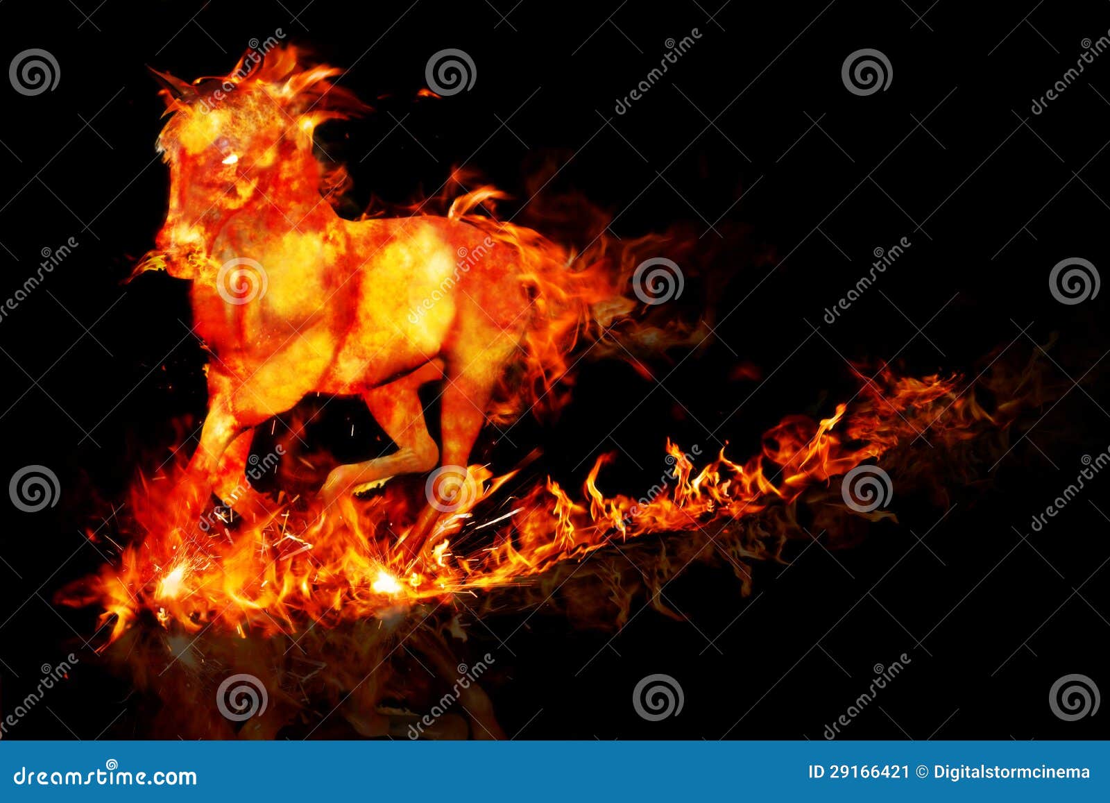 Fire horse stock illustration. Illustration of fire, ignite 29166421