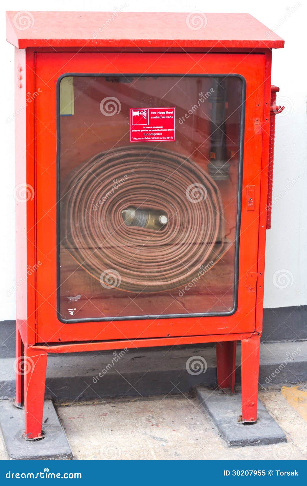Fire hose in the box stock image. Image of hydrant, outfit - 30207955