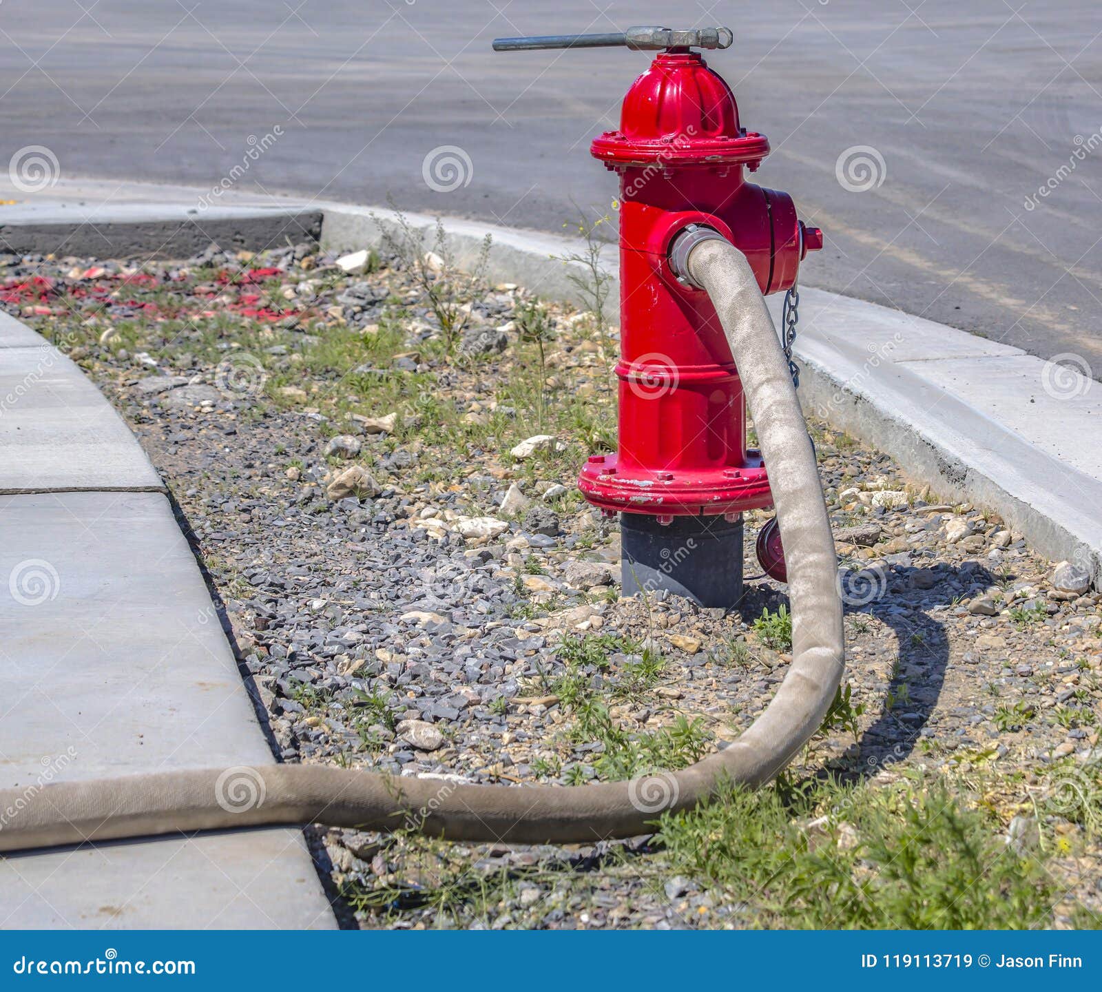 Fire Hose Conncted To Hydrant Stock Image - Image of firefighting,  industry: 119113719