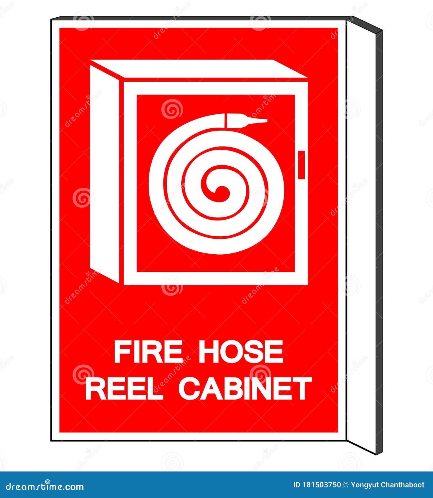 Fire Hose Reel Cabinet Symbol Sign, Vector Illustration, Isolate