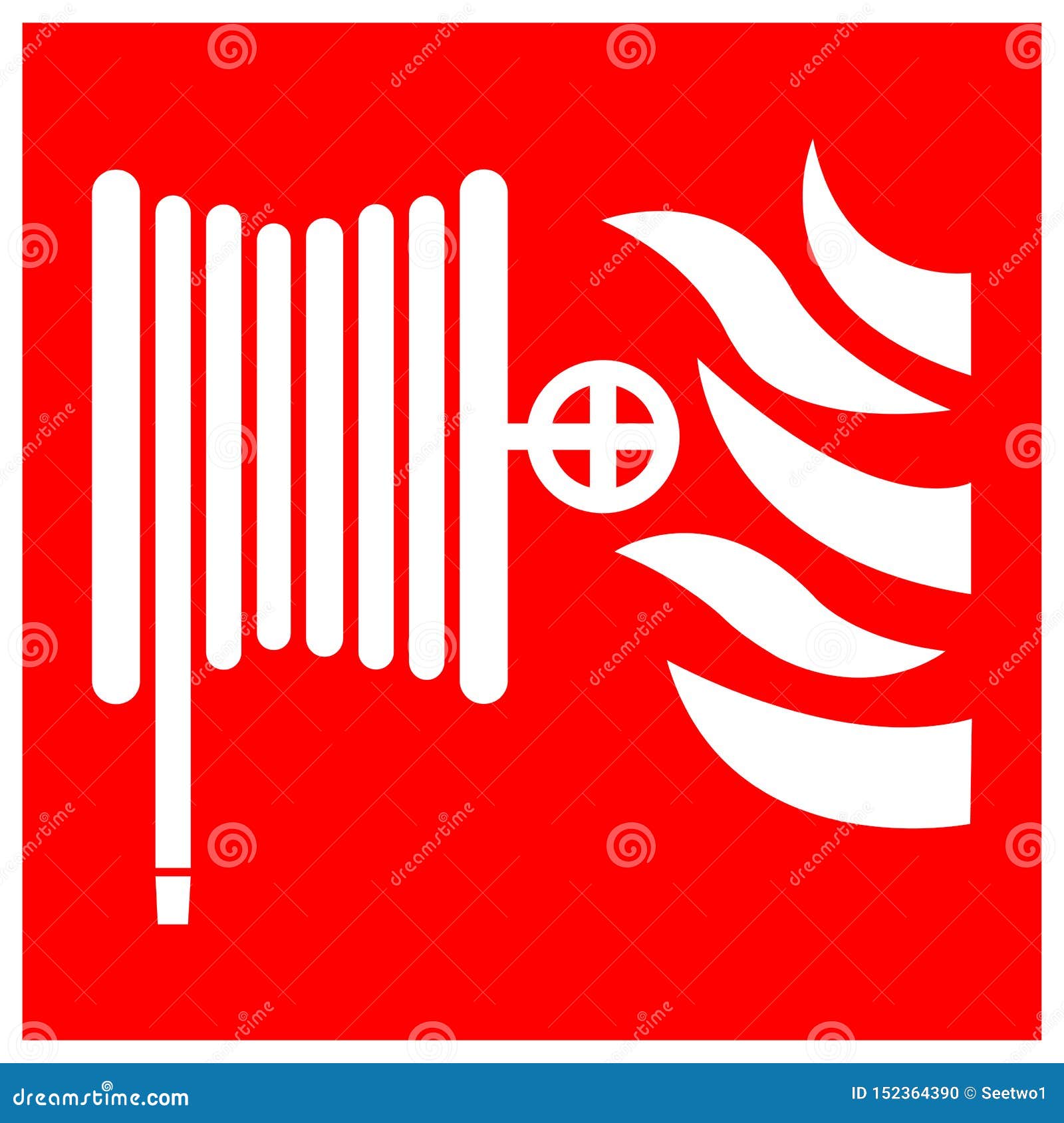 Fire Hose Reel Symbol Sign Isolate on White Background,Vector Illustration  EPS.10 Stock Vector - Illustration of pressure, pictogram: 152364390